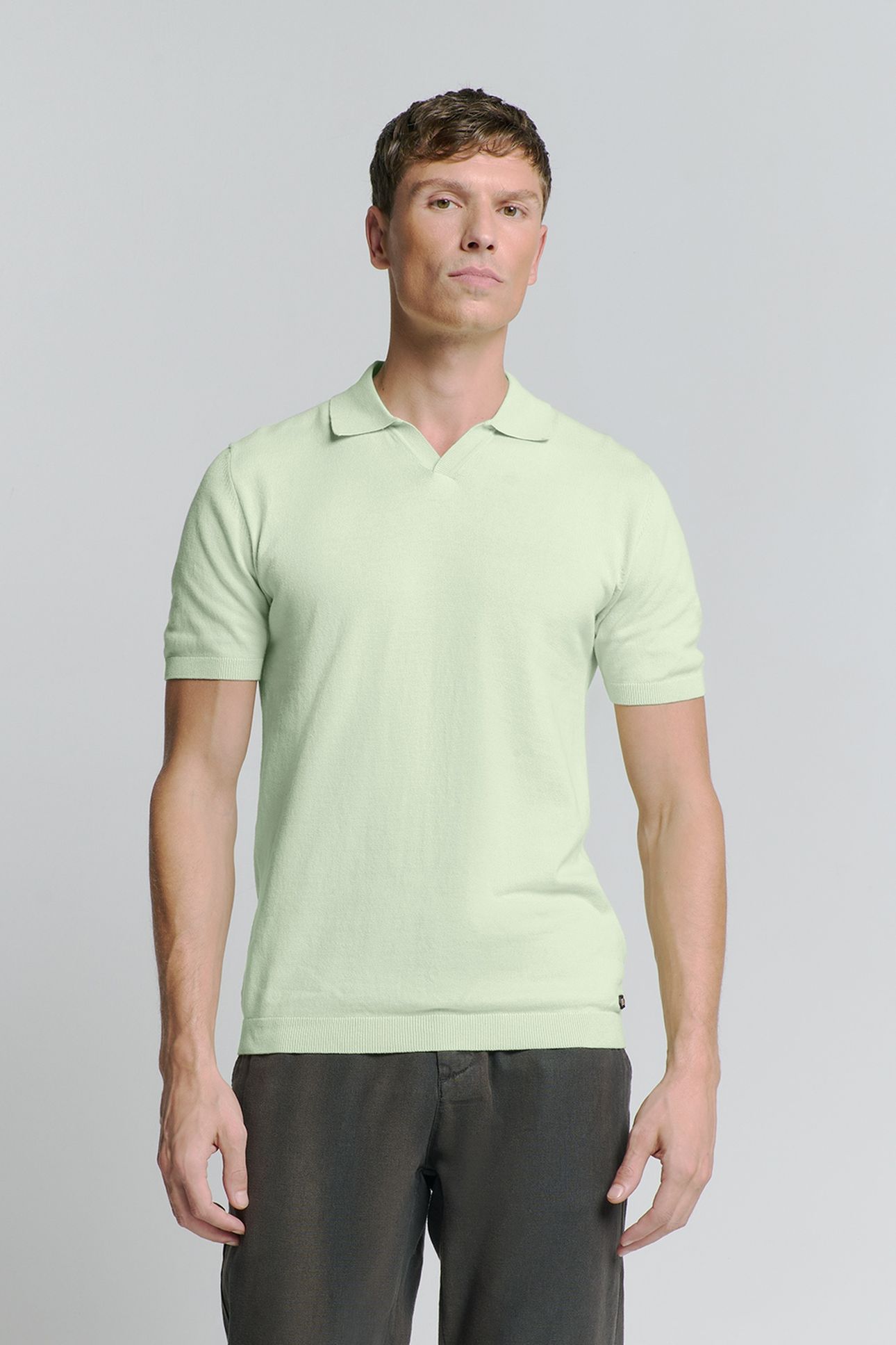 PULLOVER SHORT SLEEVE POLO V SOLID MINT 2