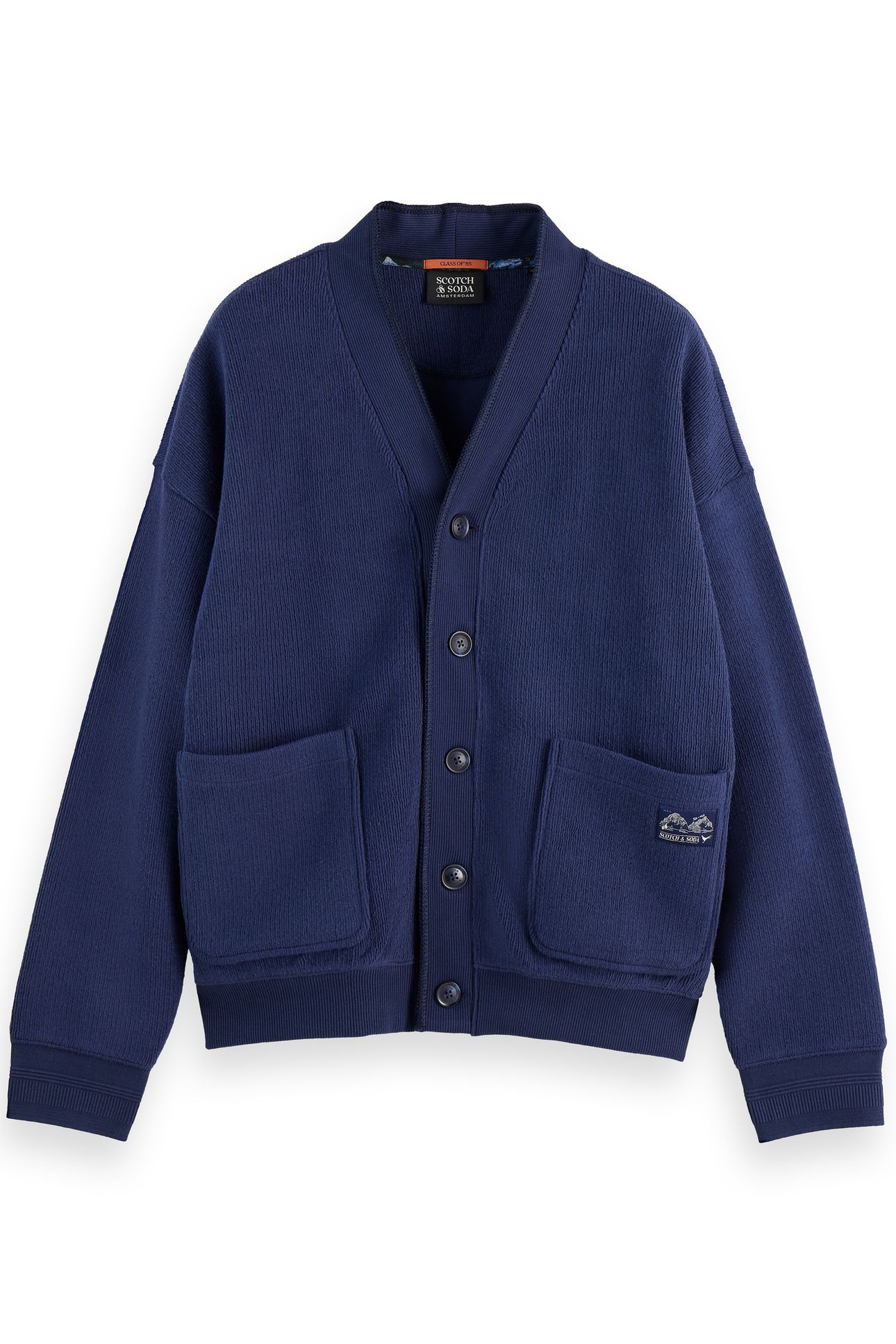 LOOSE FIT BUTTON DOWN SWEATSHIRT PEACOAT 4