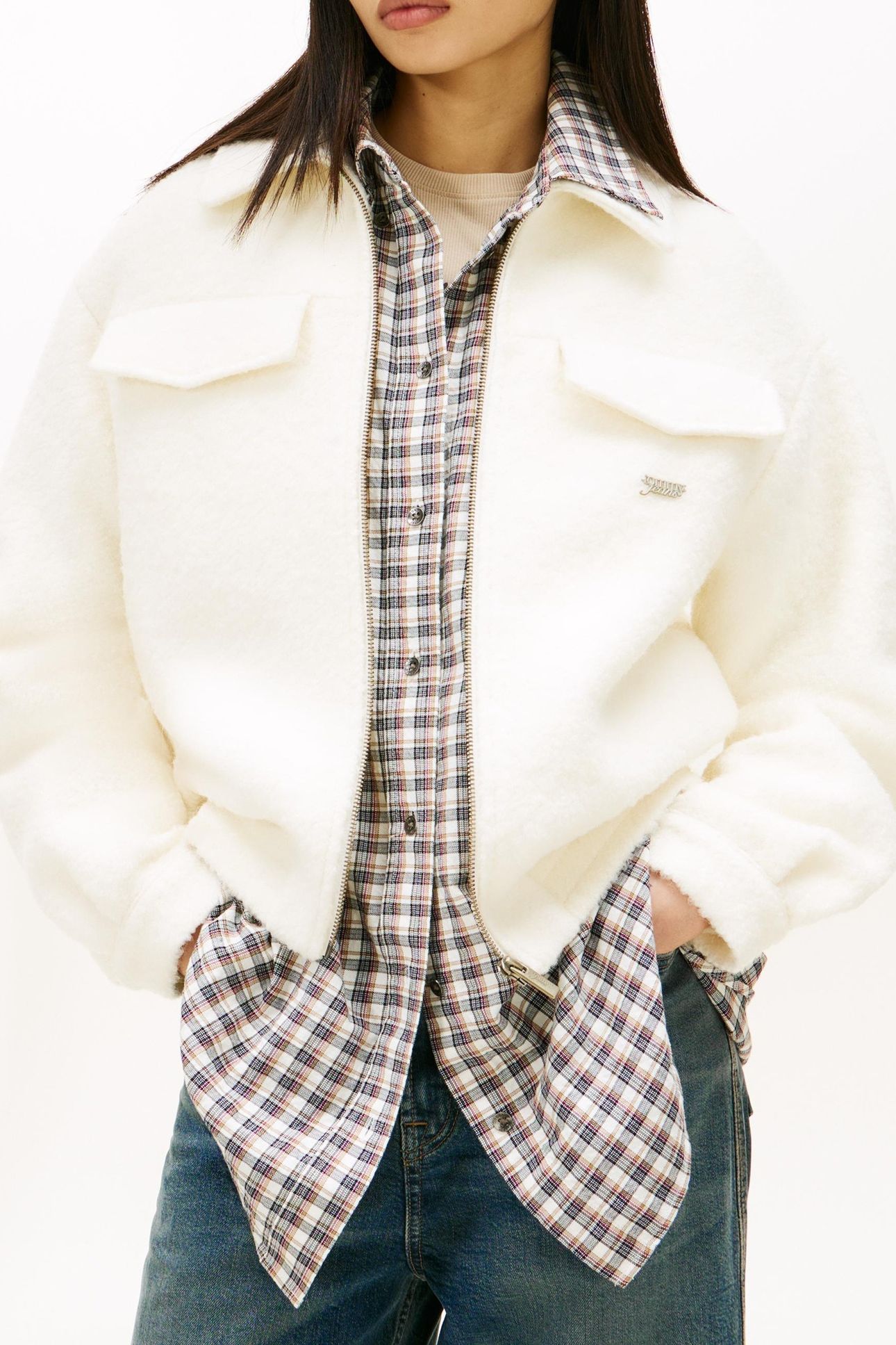 OVS WOOL ZIP JACKET ANCIENT WHITE 4