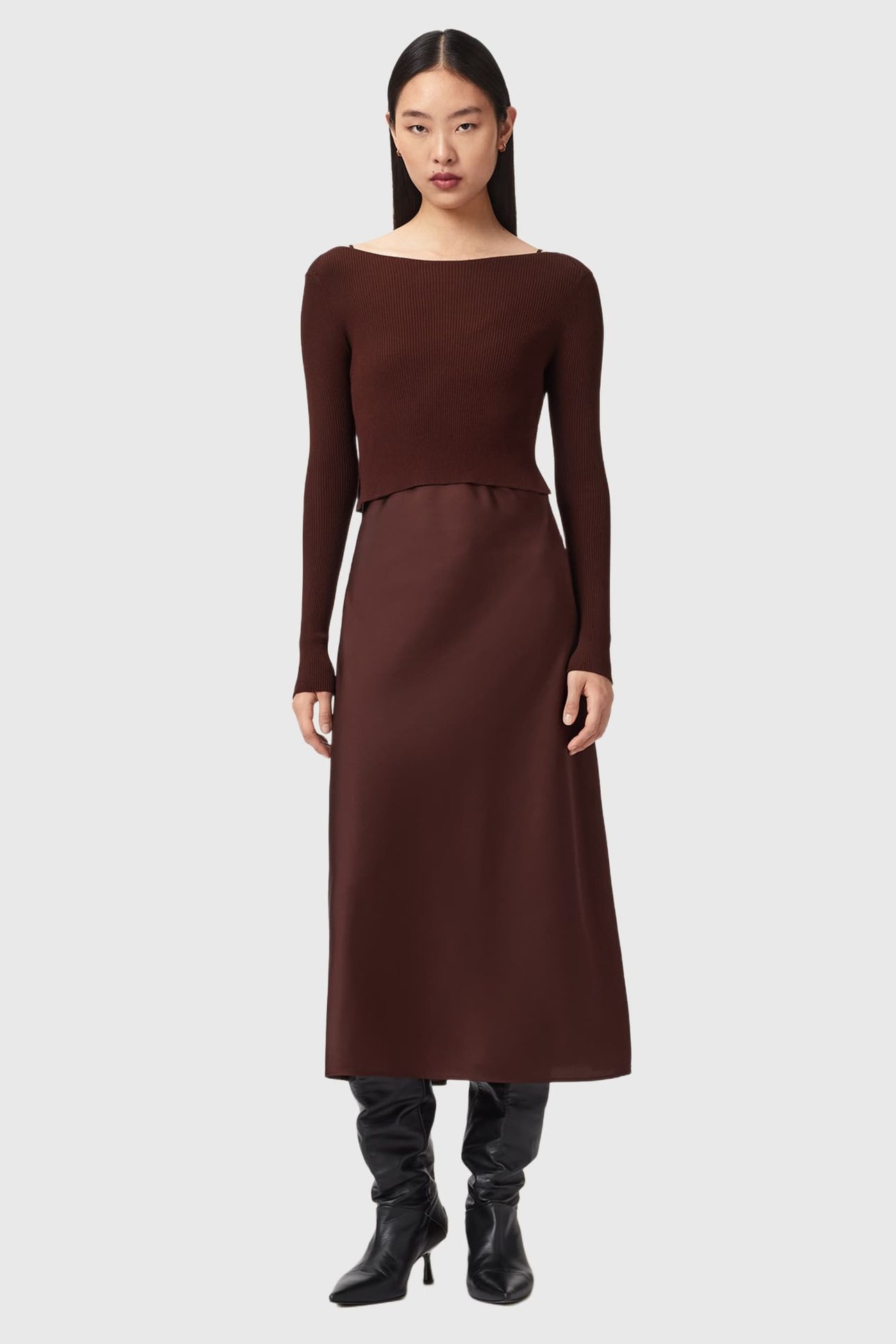 HERA DRESS BITTER BROWN 3