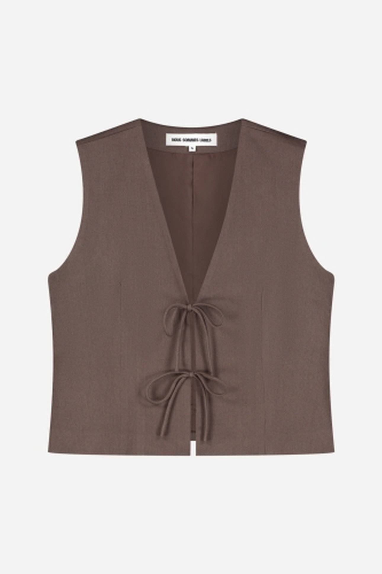 NOUS SOMMES LABELS – GINNY TIE GILET BROWN 4