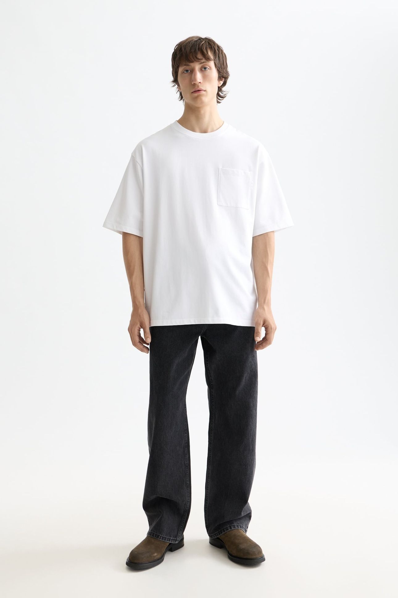 CORE - 3 CROSSES LOOSE FIT POCKET T-SHIRT WHITE TRADITIONAL 1