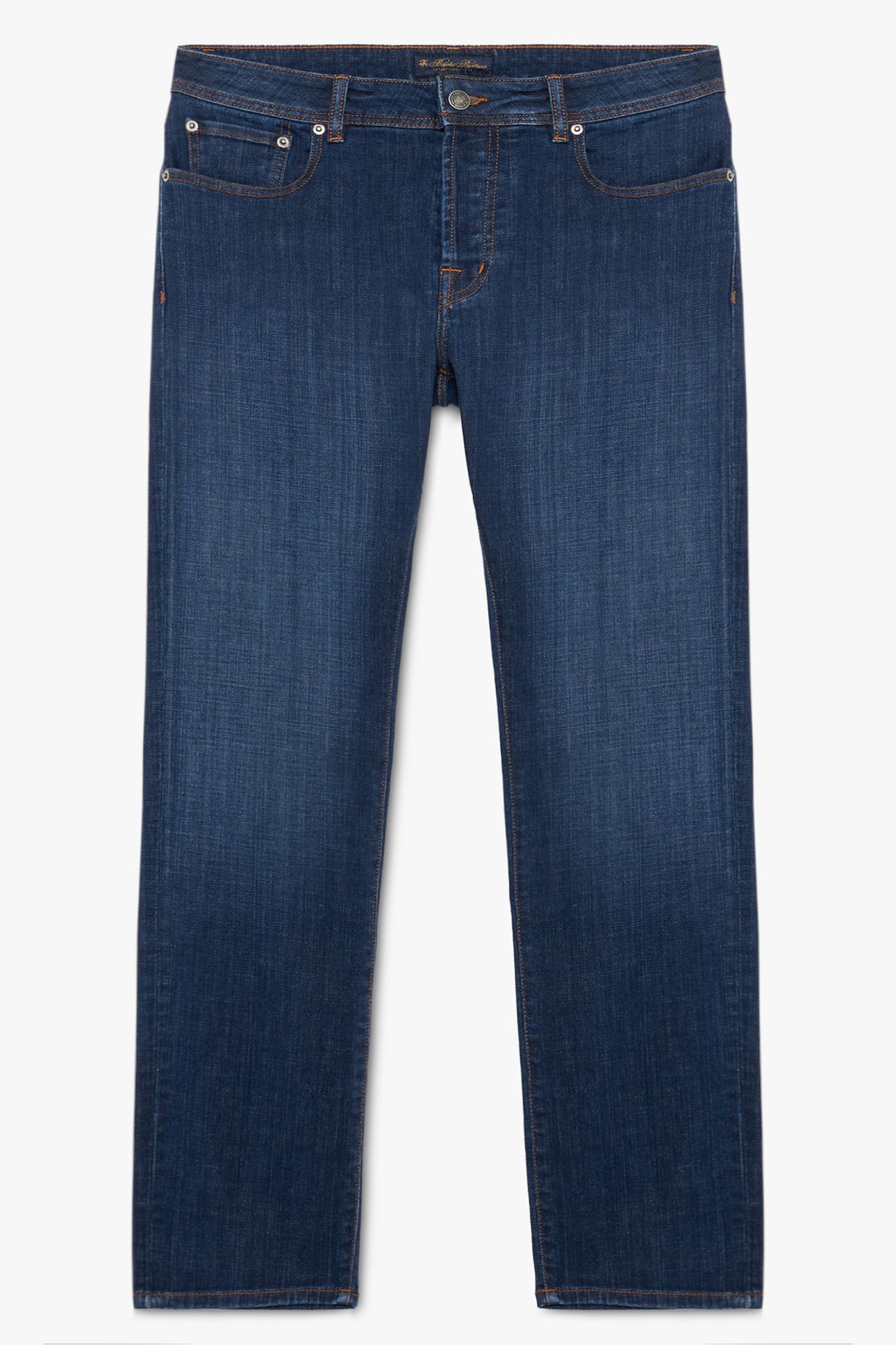 STRETCH COTTON DENIM JEANS BLUE 3