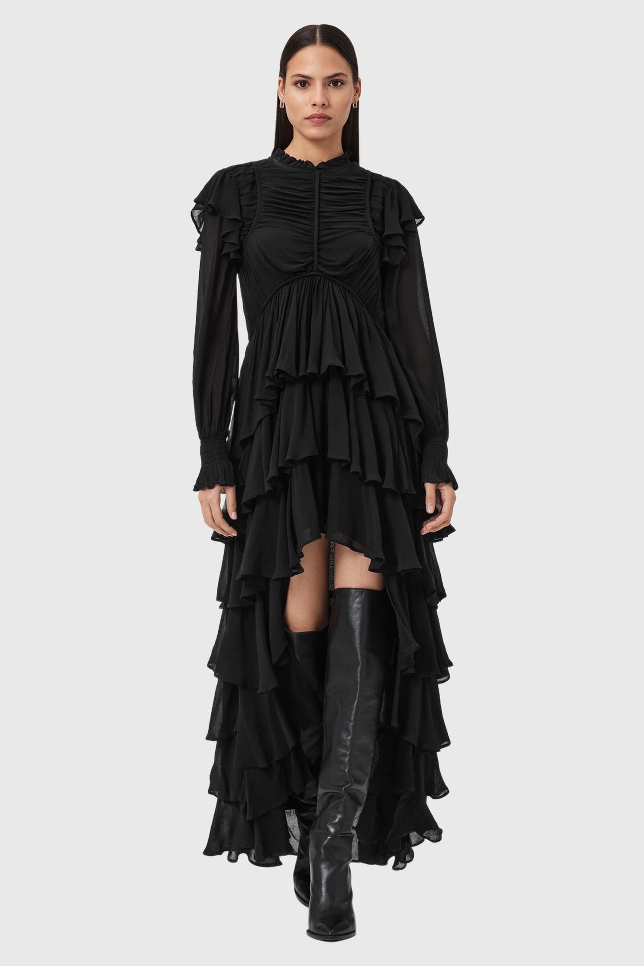 LEILA LS DRESS BLACK 4