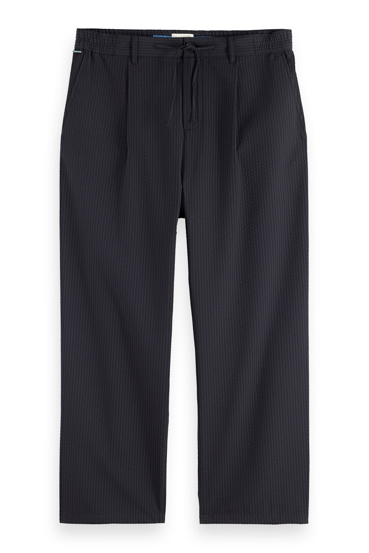 PLEATED RELAXED STRAIGHT COTTON-BLEND SEERSUCKER JOGGER WASH 4