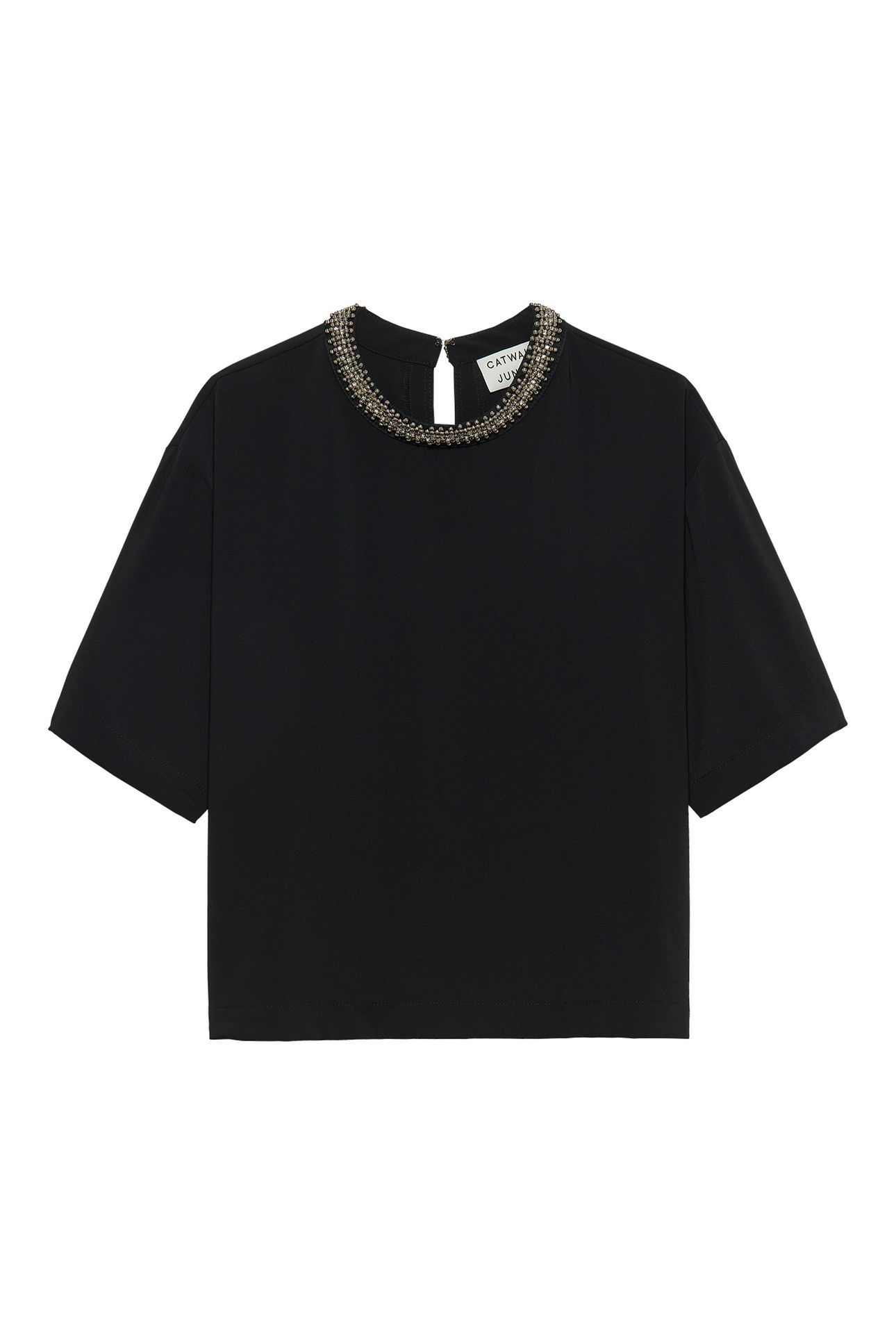 TOP WITH STRASS DETAIL BLACK 4