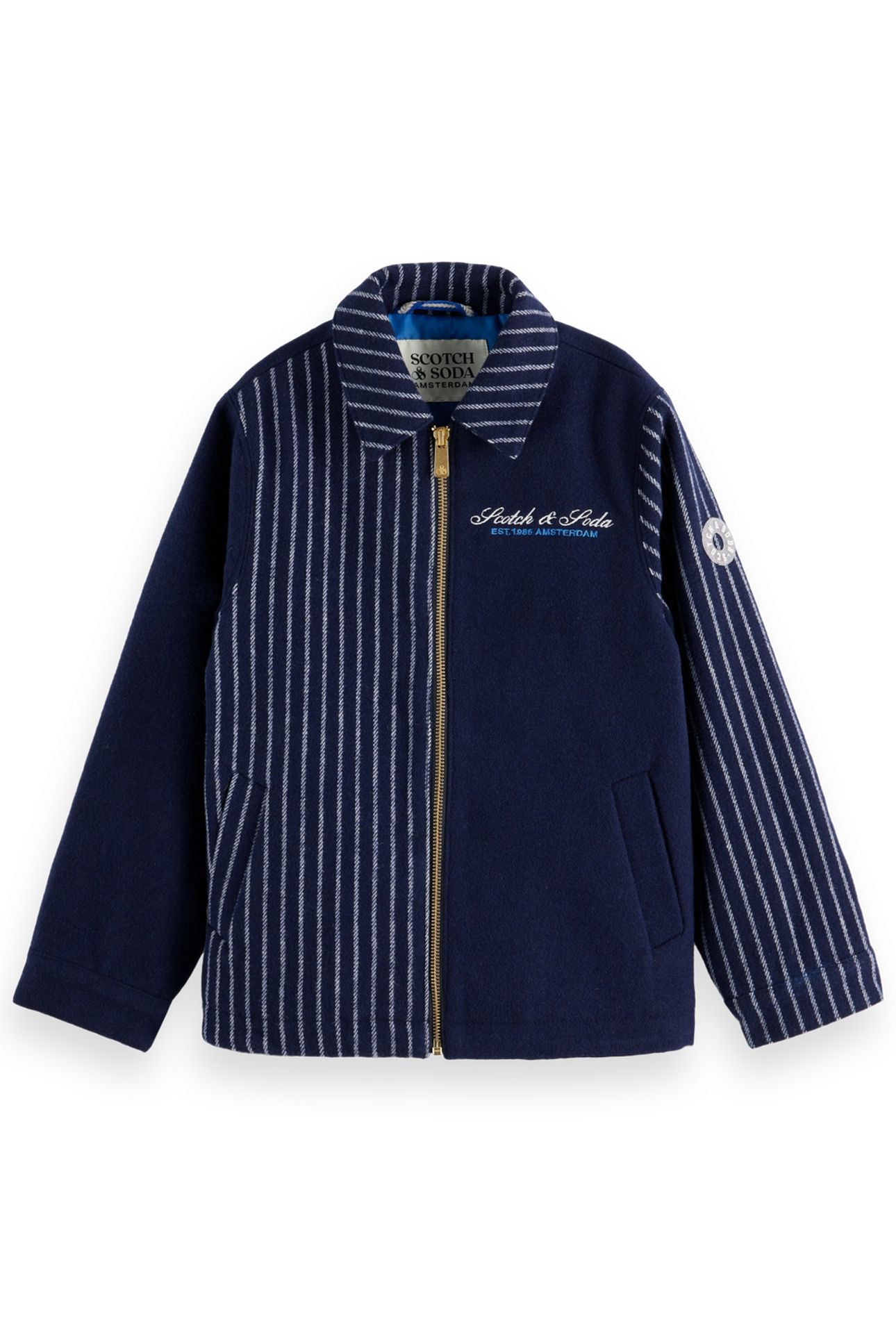 BOY IN-BETWEEN COACH ZIP JACKET NAVY 1