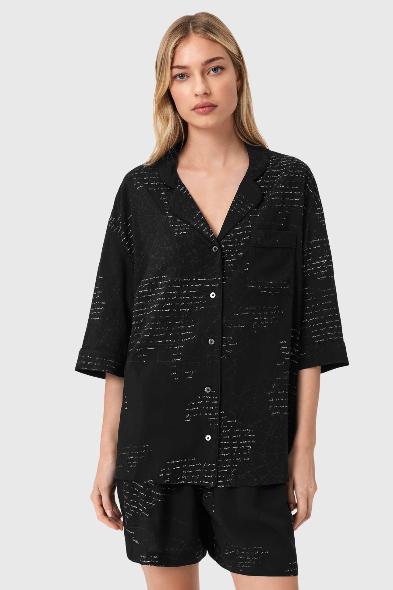 CLEM PJ SET SCRIPT BLACK 1