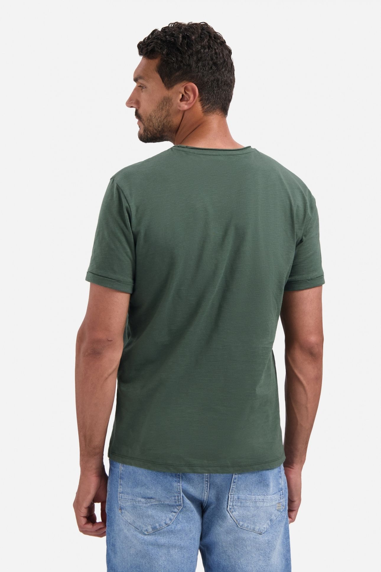 T-SHIRT CREWNECK SLUB DARK GREEN 3