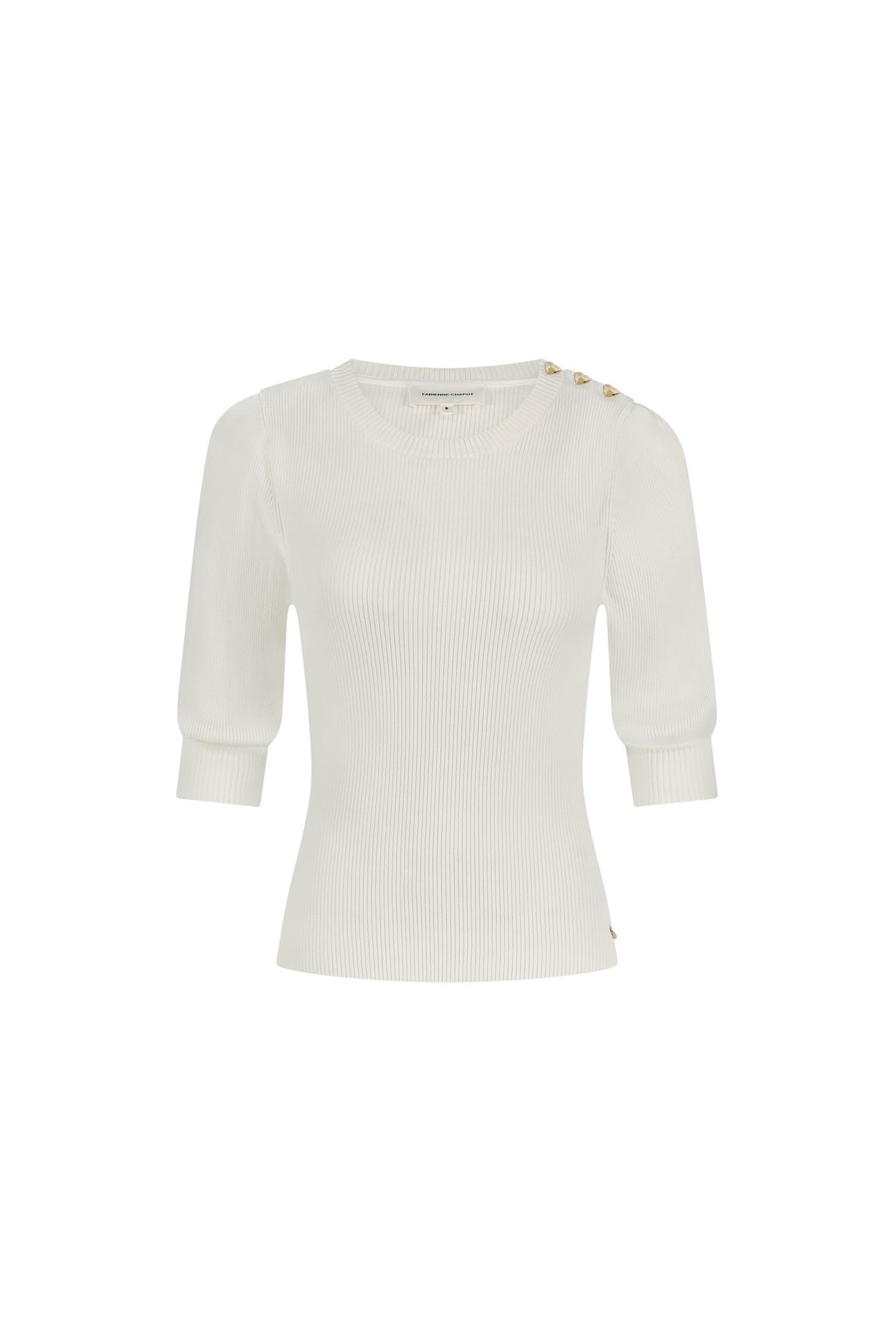 LILLIAN SHORT SLEEVE PULLOVER COSY WHITE 4