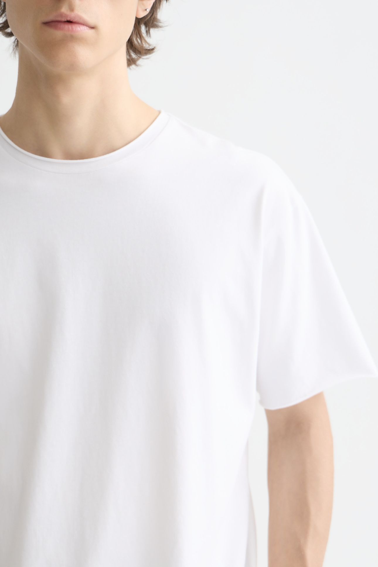 CORE RAW-EDGED RELAXED-FIT GARMENT-DYED T-SHIRT WHITE/PASTEL 7