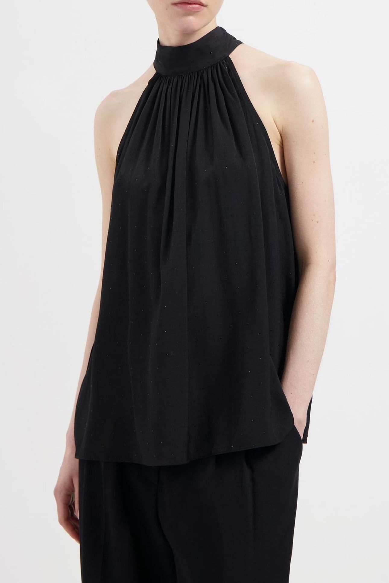 NOUS SOMMES LABELS – HAZEL HALTER TOP BLACK 1