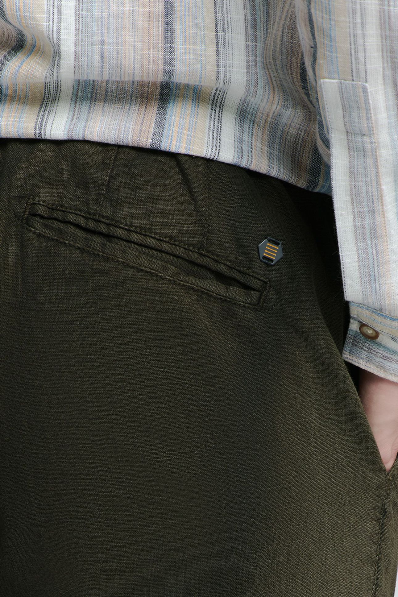 PANTS WITH LINEN GARMENT DYED MOTORBLACK 7