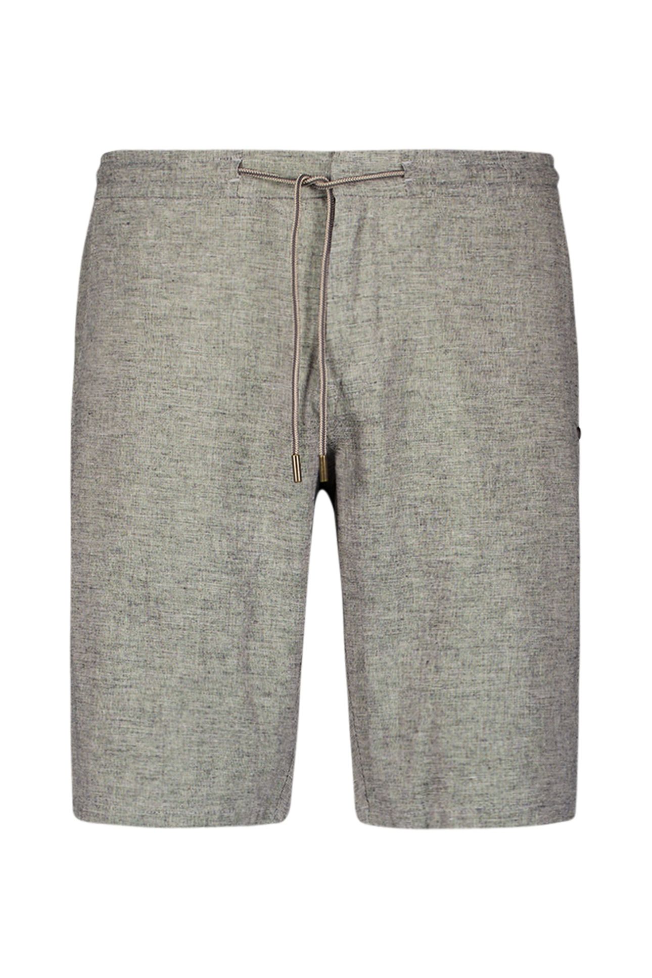 SHORT WITH LINEN MELANGE DEEP BLUE 4