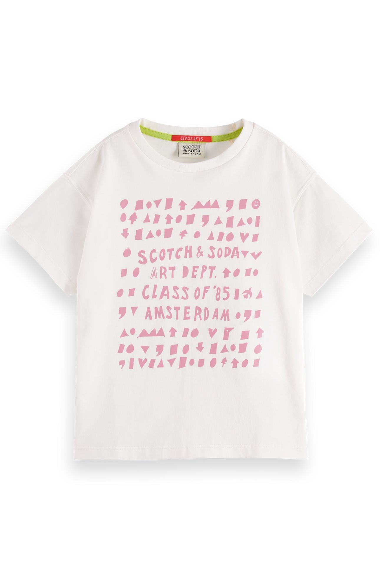 GIRL LOOSE-FIT CROPPED ARTWORK T-SHIRT BRIGHT WHITE 1