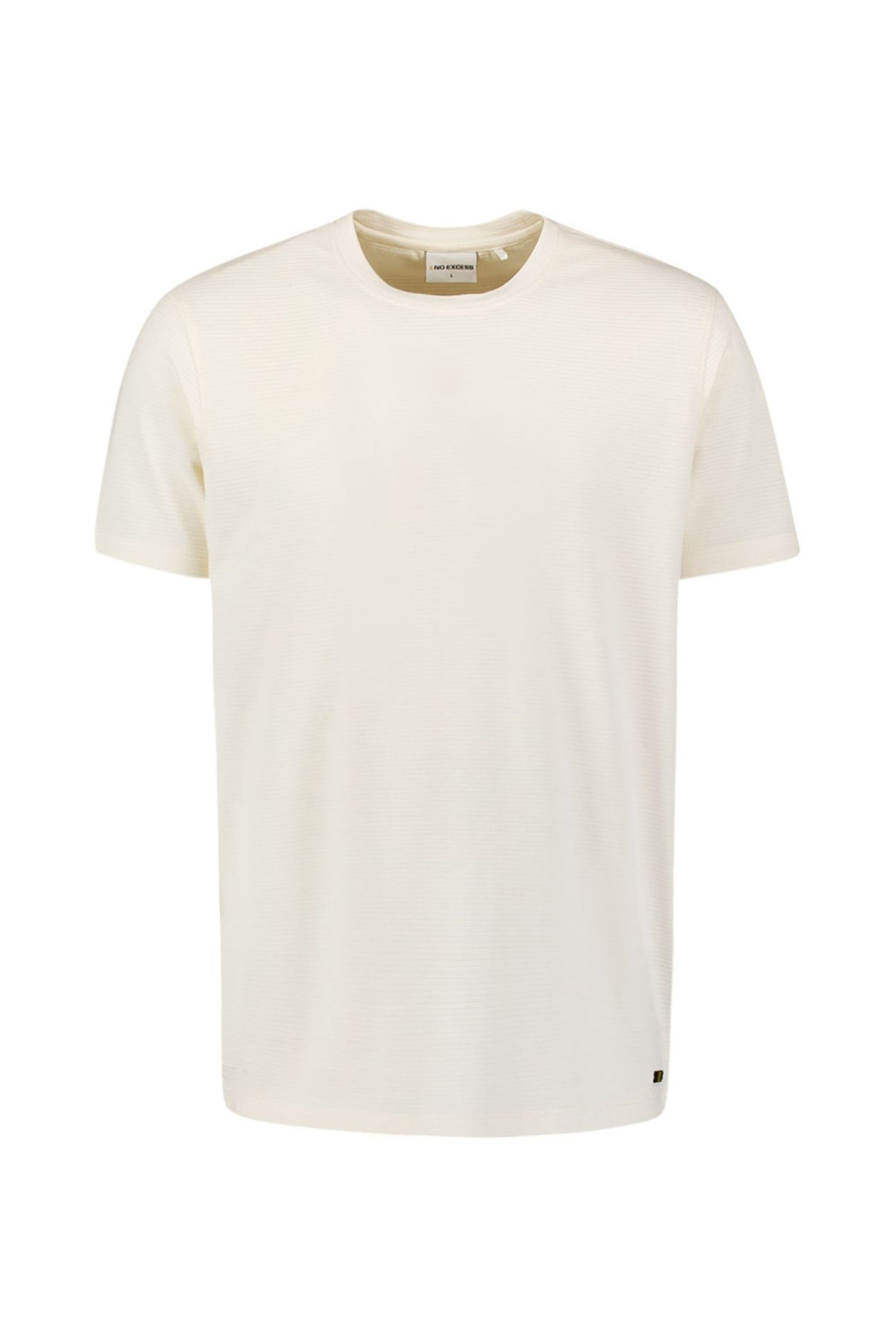 T-SHIRT CREWNECK SOLID RELIEF KNIT OFFWHITE 4