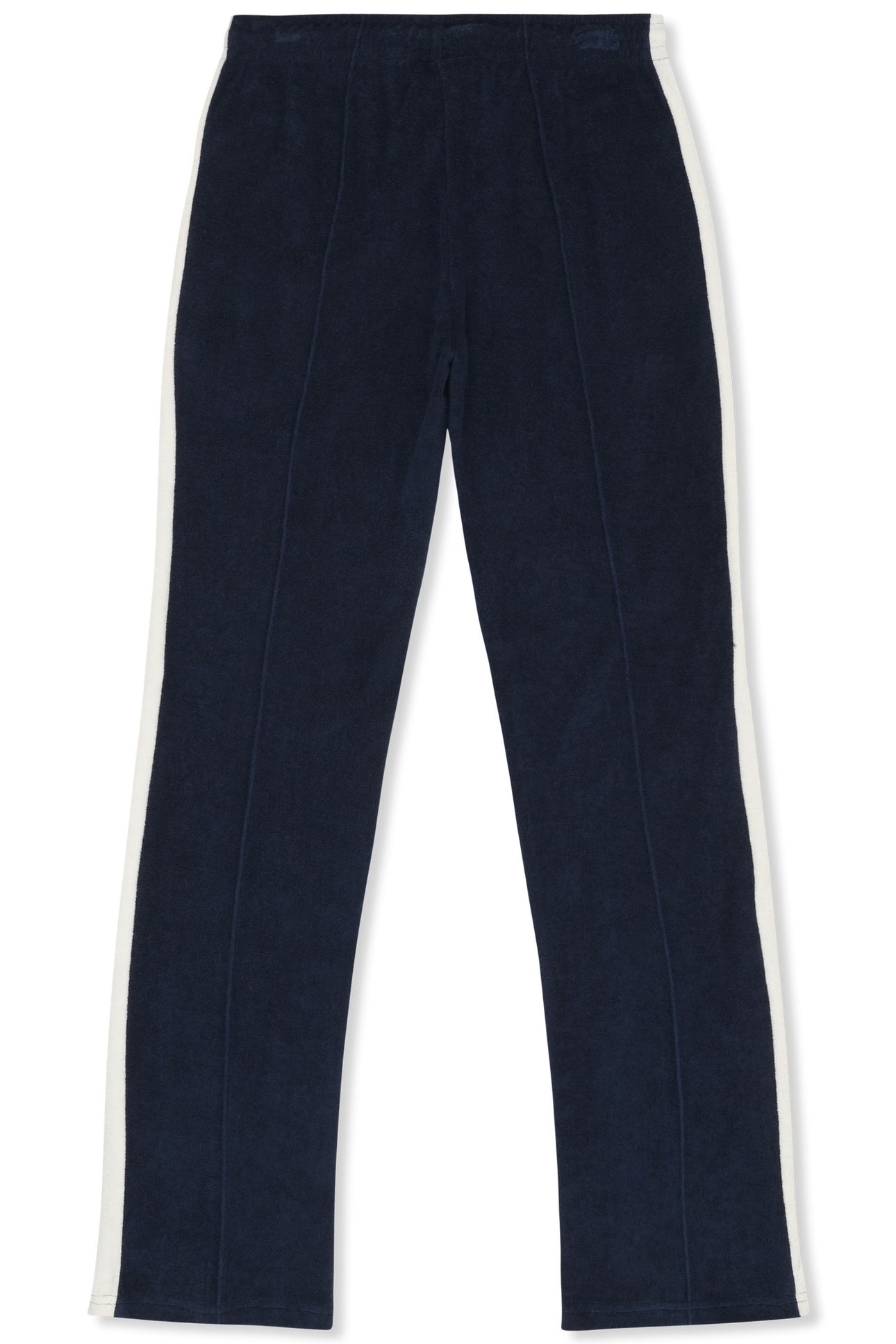ADRIANO SLIM CONTRAST PANEL TOWELLING TRACK PANTS BLACK IRIS 4