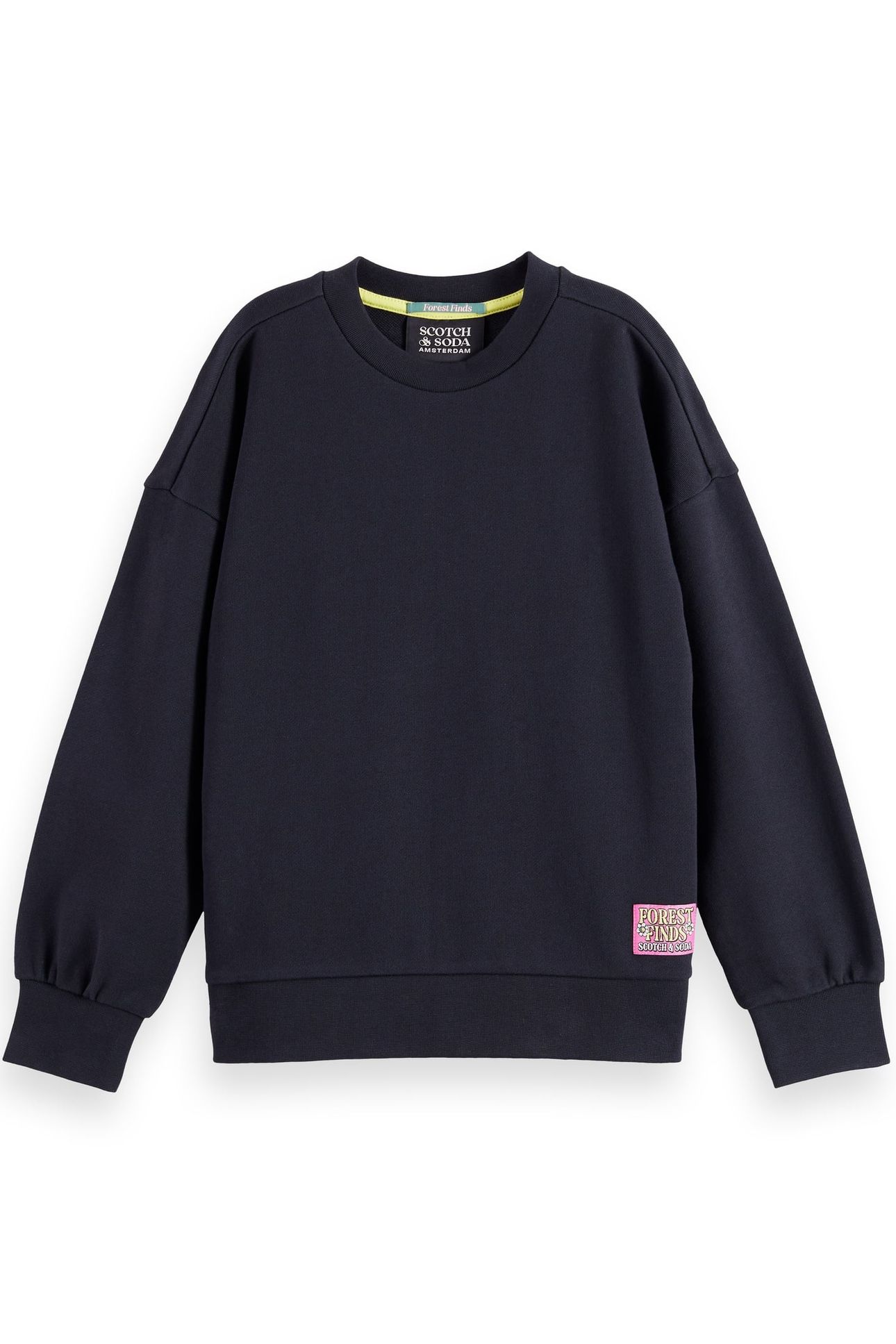 GIRL LOOSE-FIT SWEATSHIRT WITH BACK ARTWORK ANTHRACITE 1