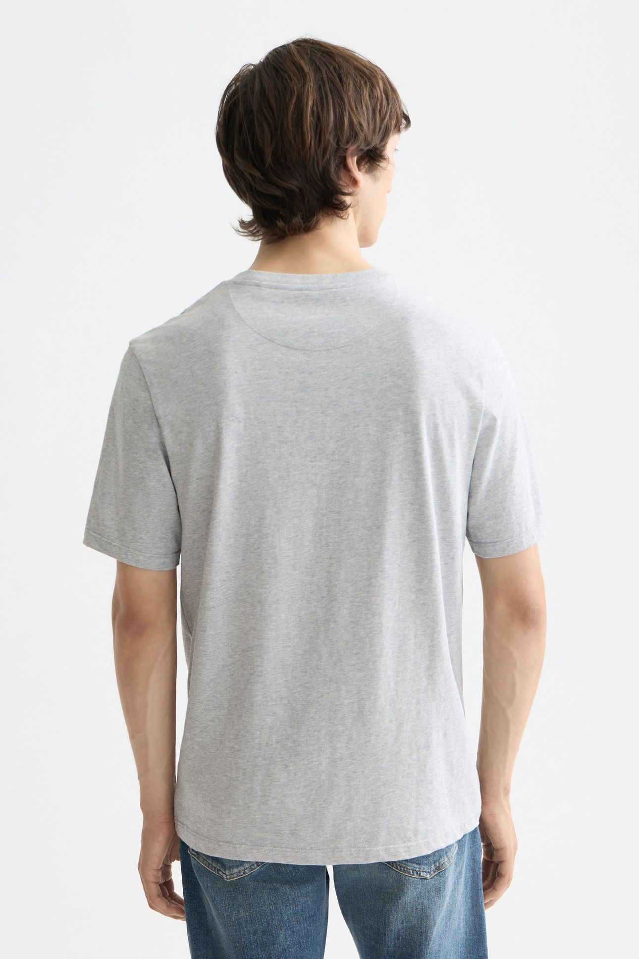 NOS CHEST LOGO REGULAR-FIT T-SHIRT LIGHT PASTEL GREY 2