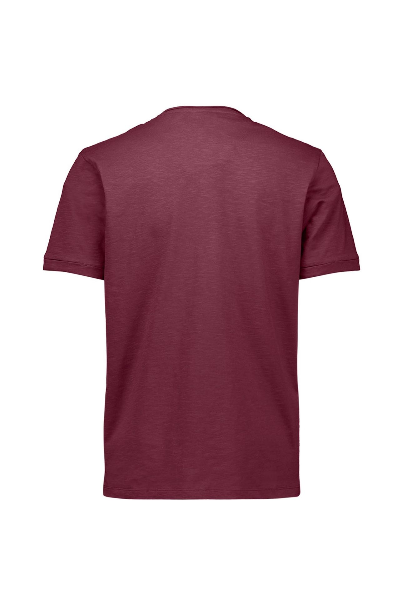 T-SHIRT CREWNECK SLUB DARK WINE 2