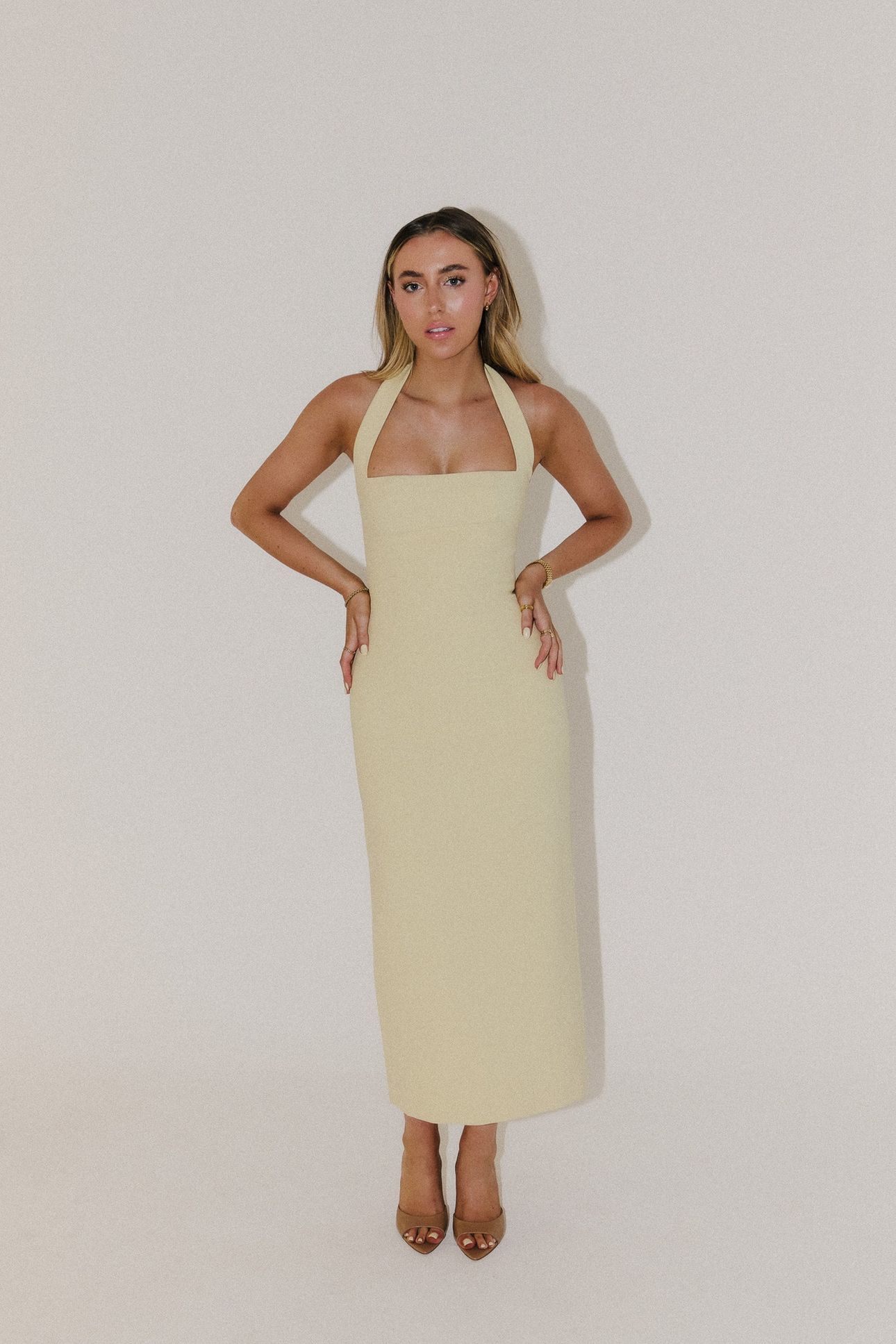 HALTER MIDI DRESS LEMON 7