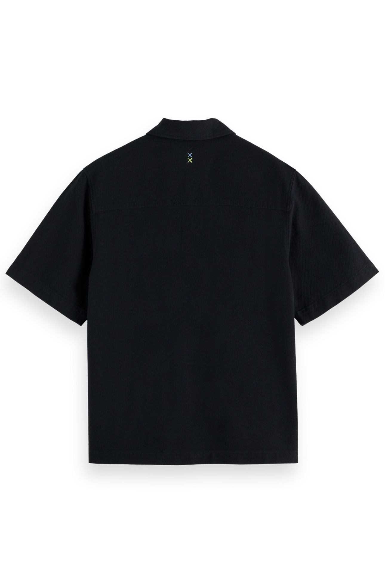 STRUCTURED COTTON SHORT-SLEEVED SHIRT CHARCOAL ART 5