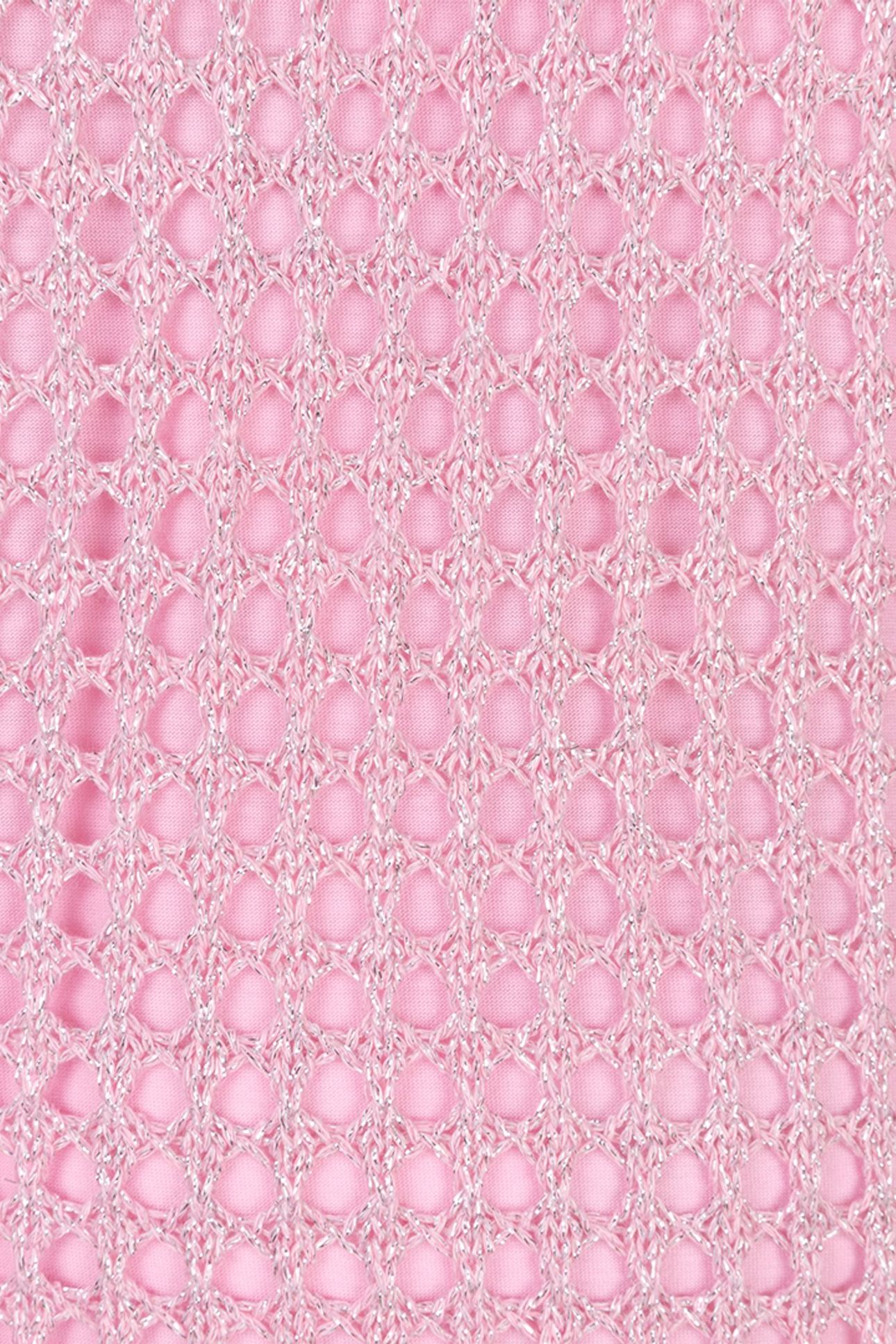 DRESS OPEN KNIT LUREX PASTEL PINK 7