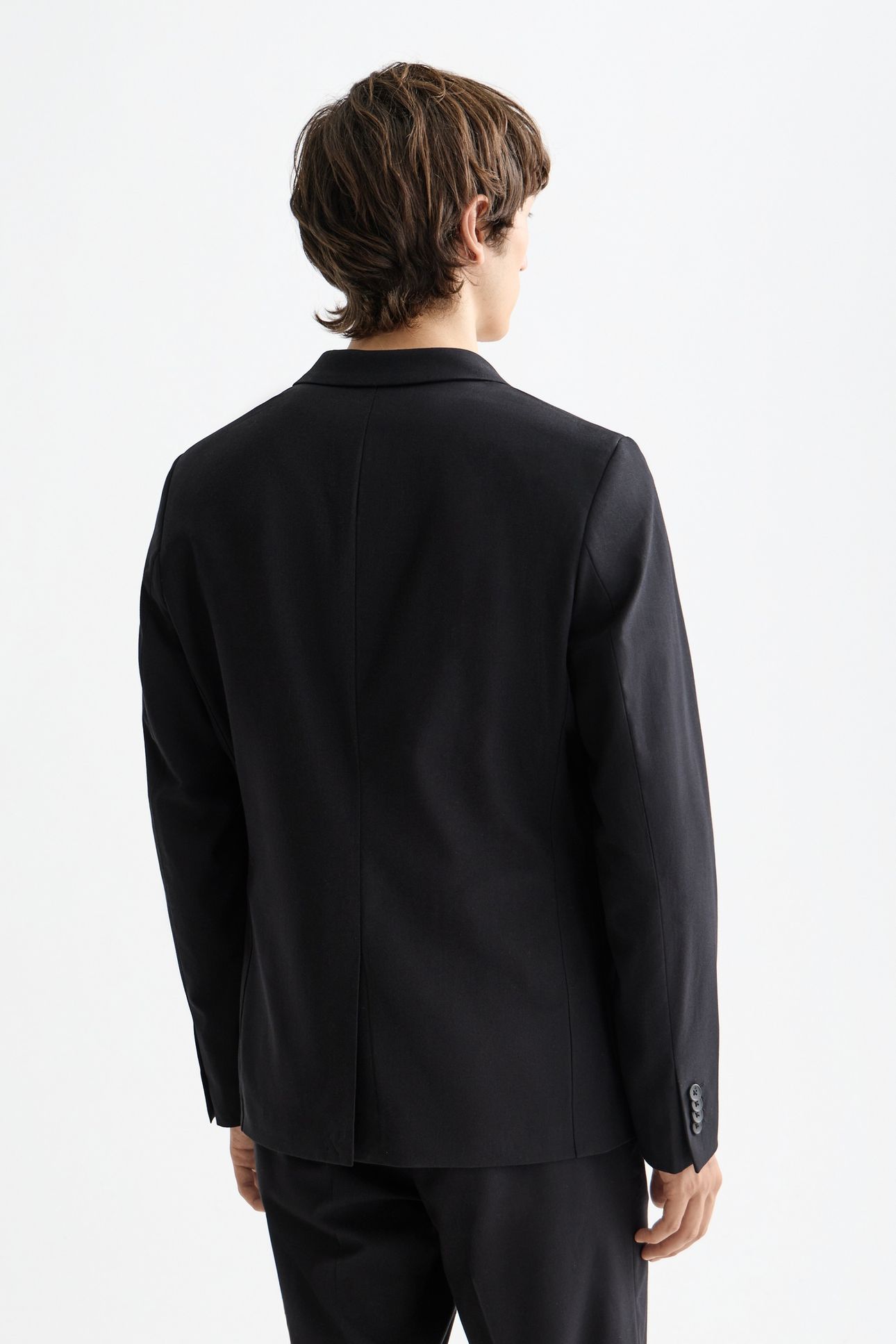 CORE - UNCONSTRUCTED PEAK LAPEL COOL-WOOL BLAZER BLACK 3