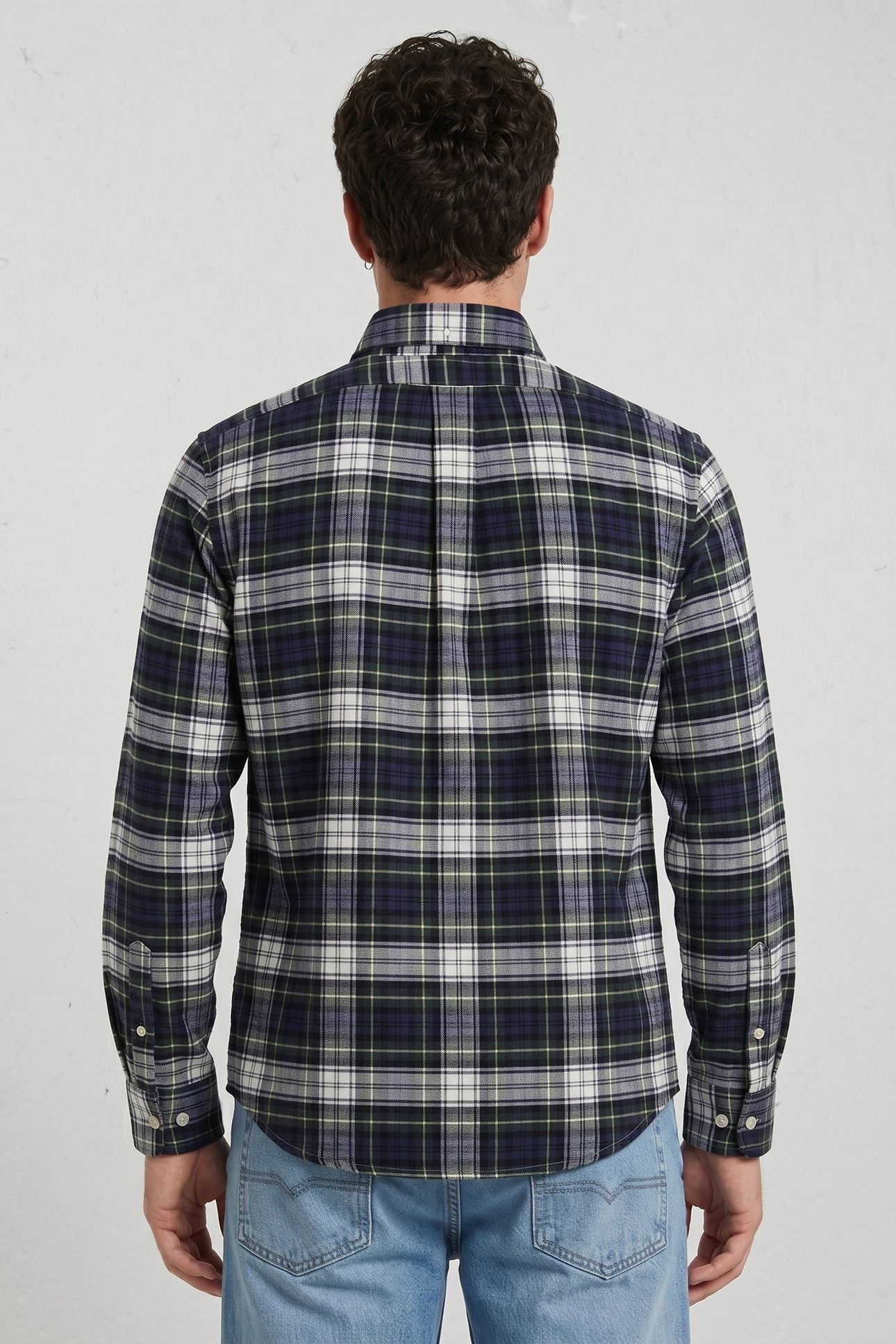 CASUAL COTTON FLANNEL REGULAR FIT OPEN WHITE 2