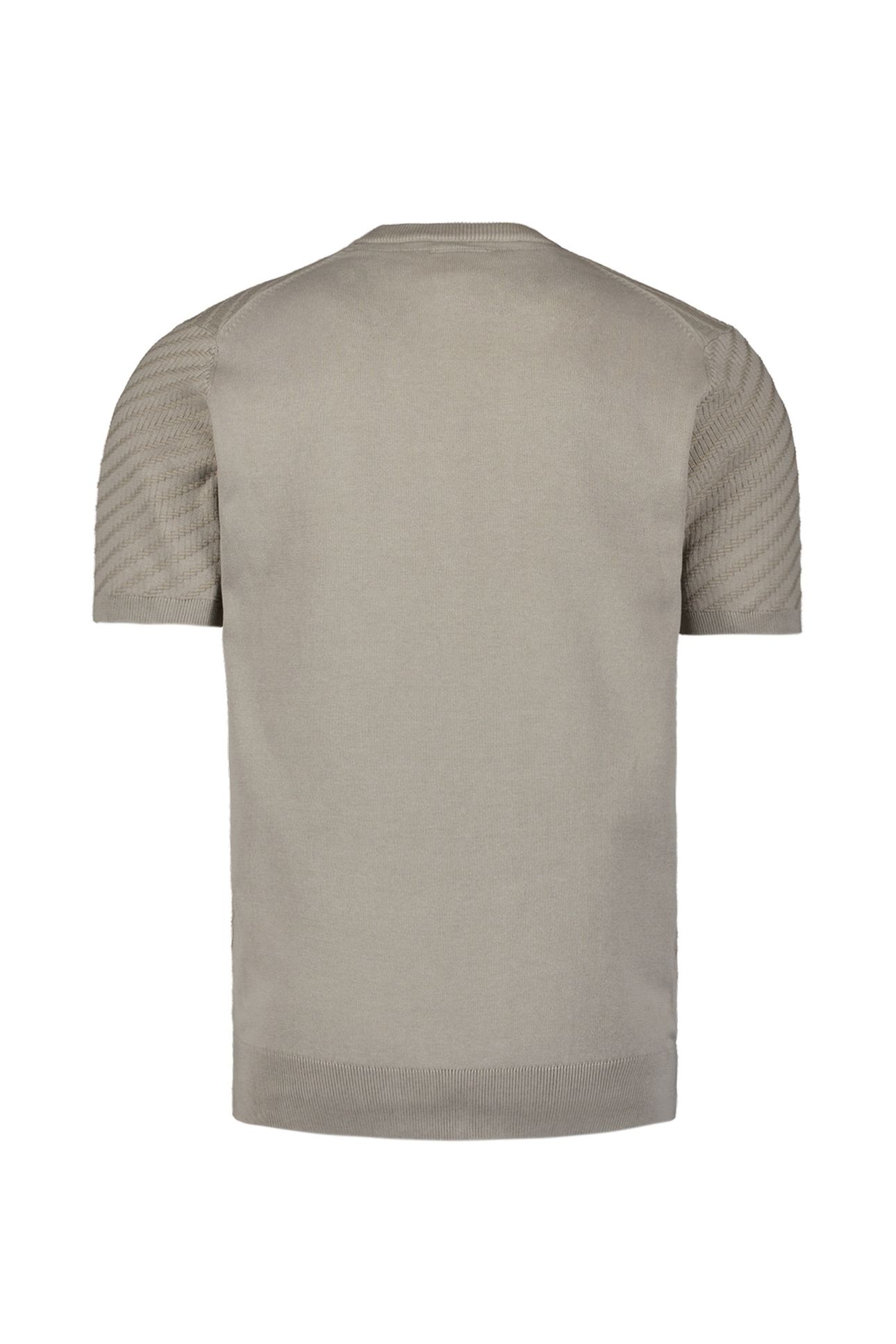 PULLOVER SHORT SLEEVE CREWNECK SOLID JACQUARD CLAY 6