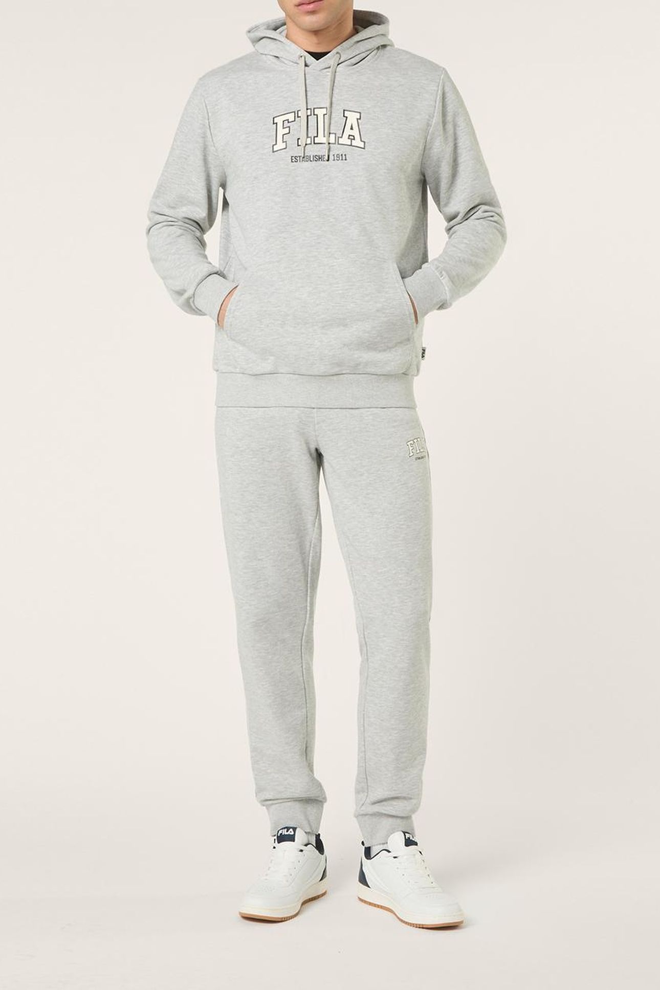 RIFREDI REGULAR GRAPHIC HOODIE LIGHT GREY MELANGE 2