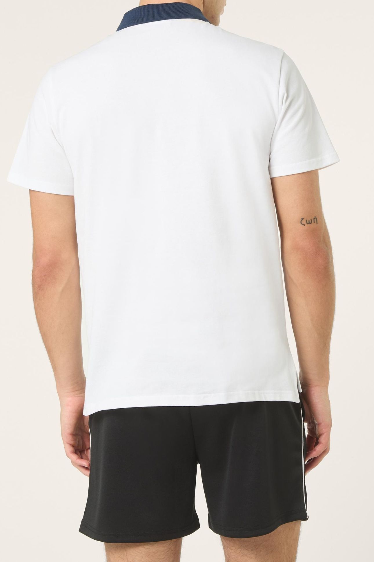 SAGANO RELAXED TAPED POLO SHIRT BRIGHT WHITE 3