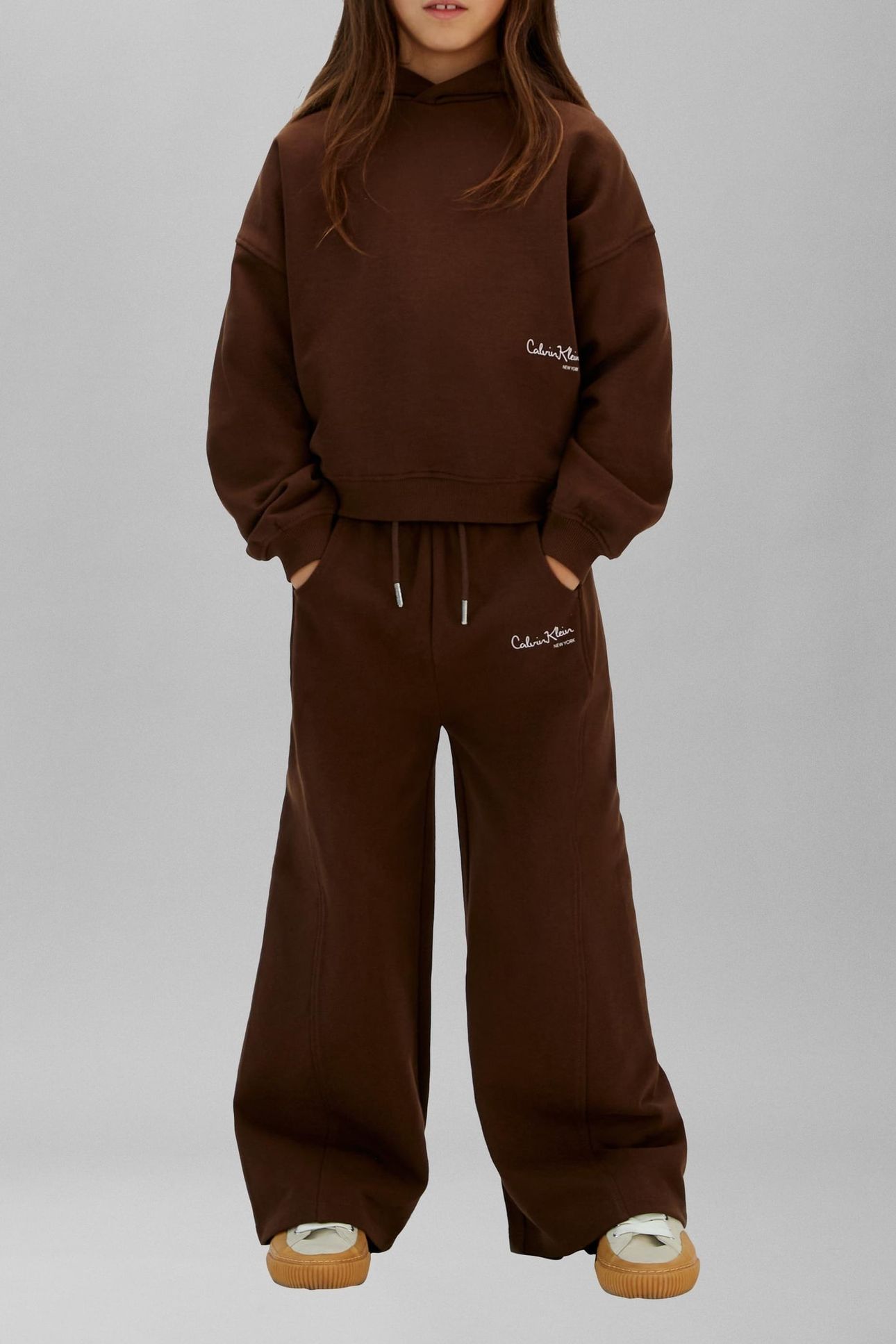 GIRLS SIGNATURE HOODIE LEGACY BROWN 1