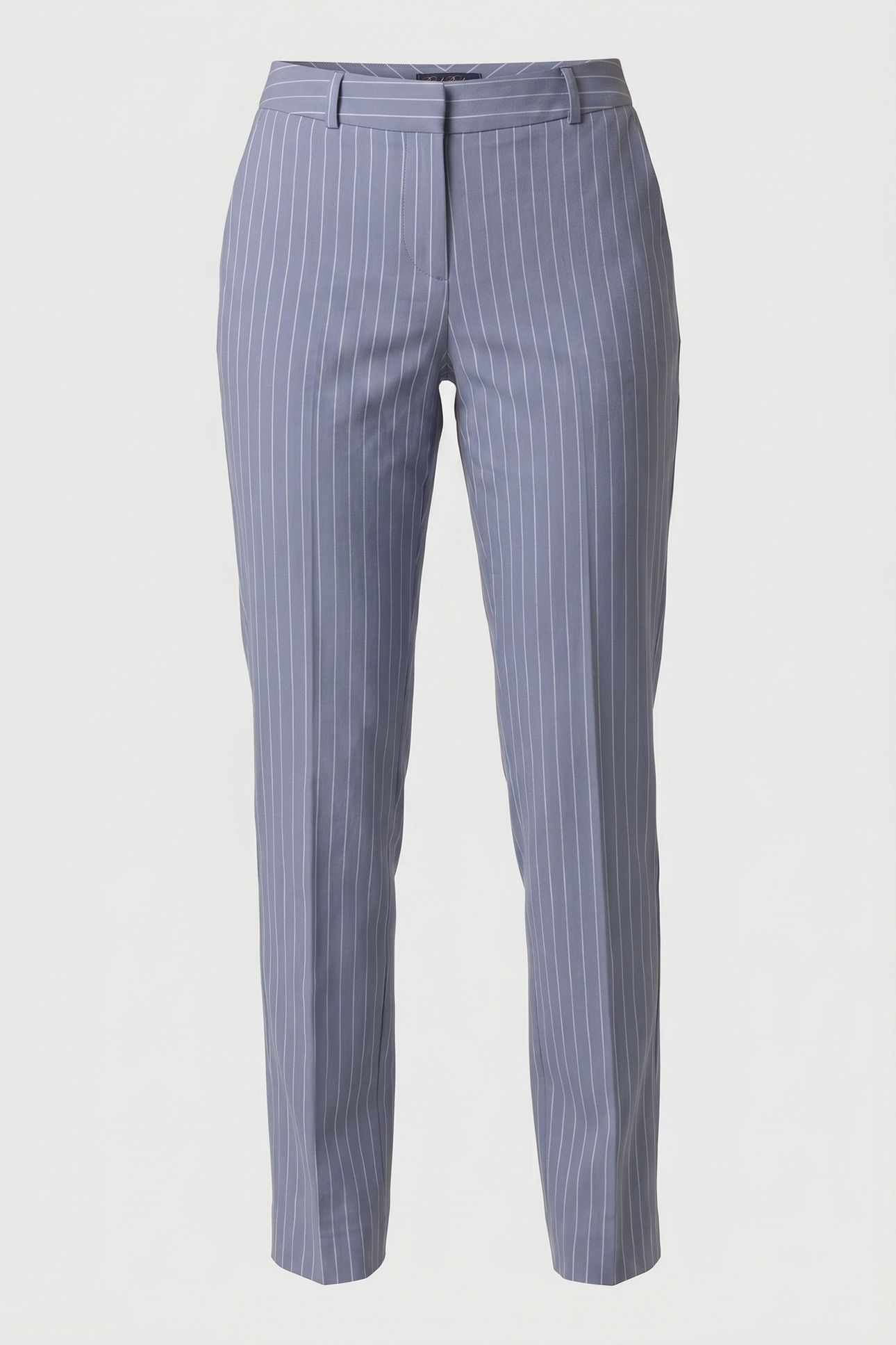PINSTRIPE LINEN BLEND TROUSERS LIGHT BLUE 4