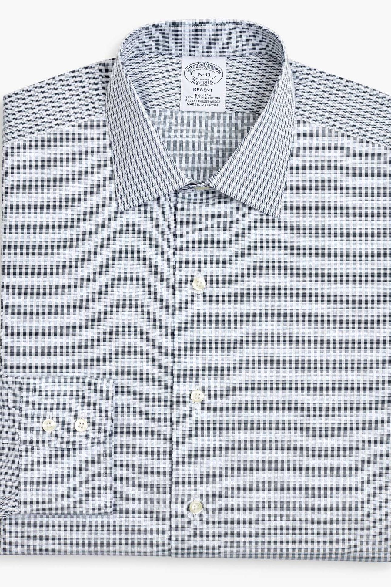 REGENT REGULAR-FIT NON-IRON DRESS SHIRT, OXFORD STRETCH, AIN 3