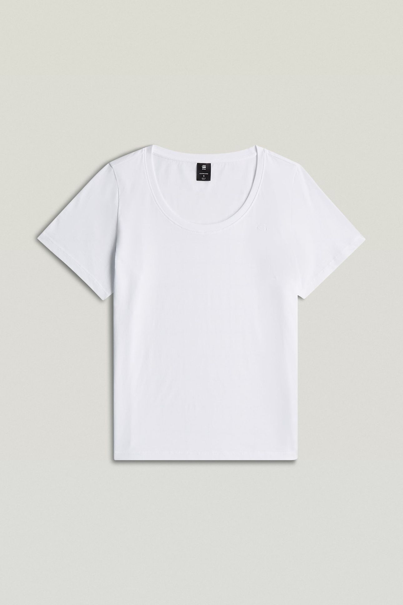 SCOOP NECK T WHITE 5