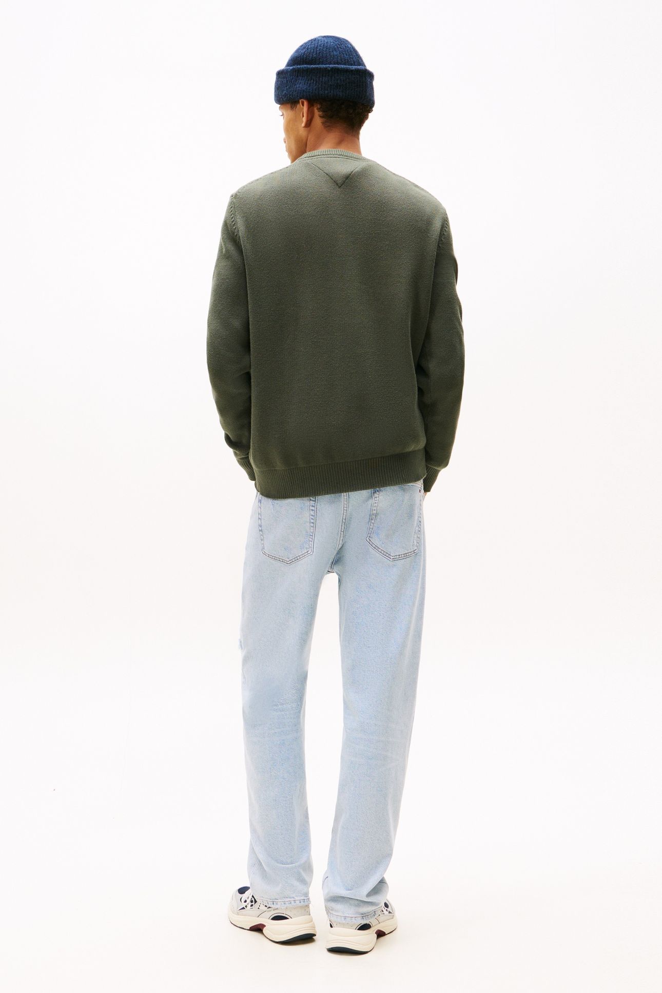 SLIM ESSENTIAL SWEATER PEWTER GREEN 2