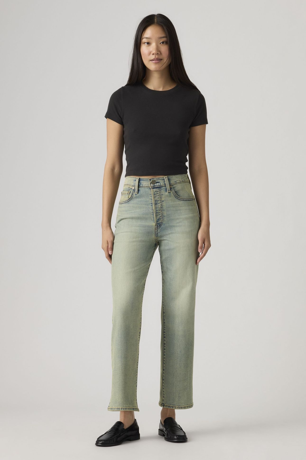 RIBCAGE STRAIGHT ANKLE JEANS 2