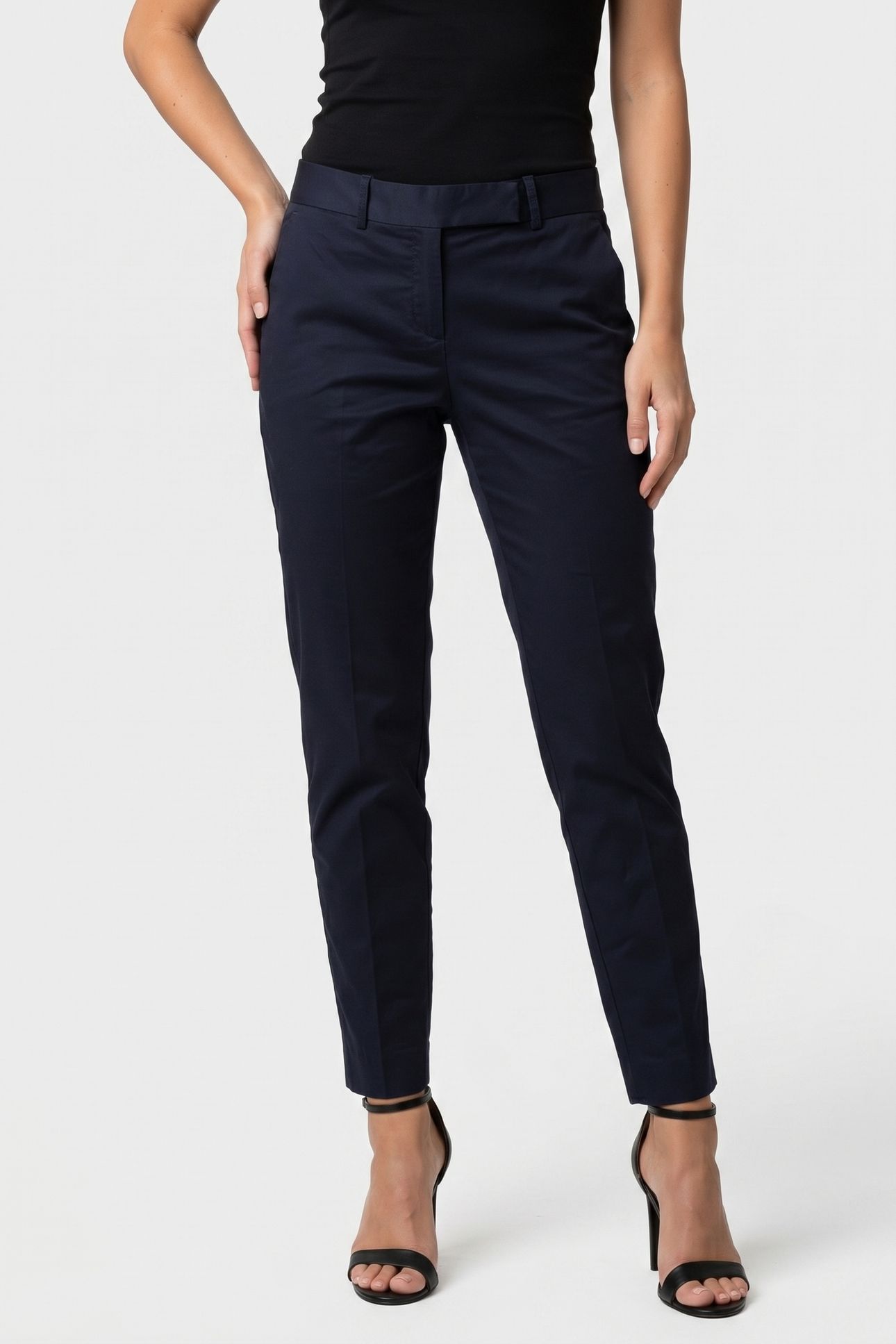 STRETCH COTTON CIGARETTE CHINO NAVY 1