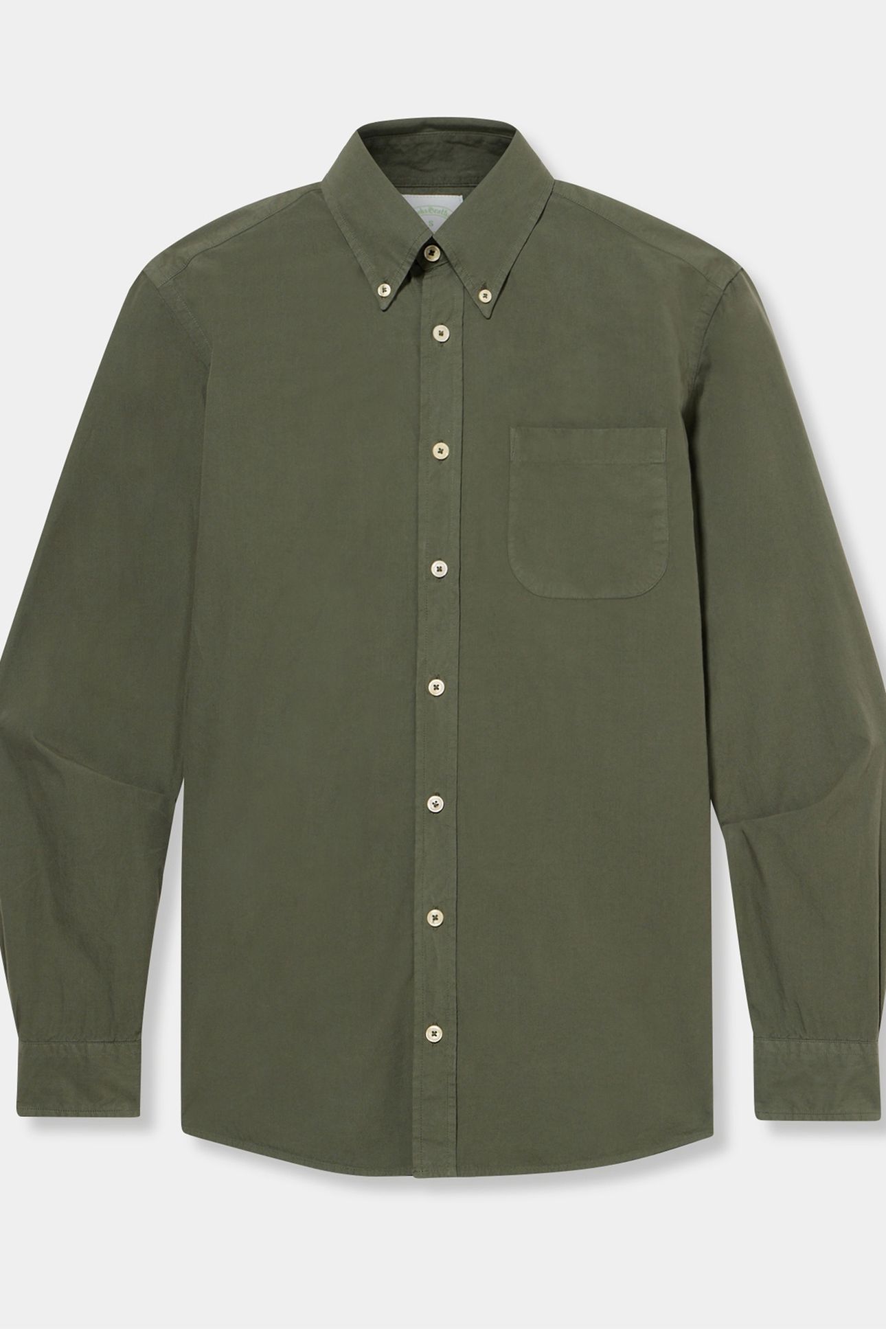 BUTTON-DOWN SHIRT W/POCKET COTTON MILITARY GREEN 3