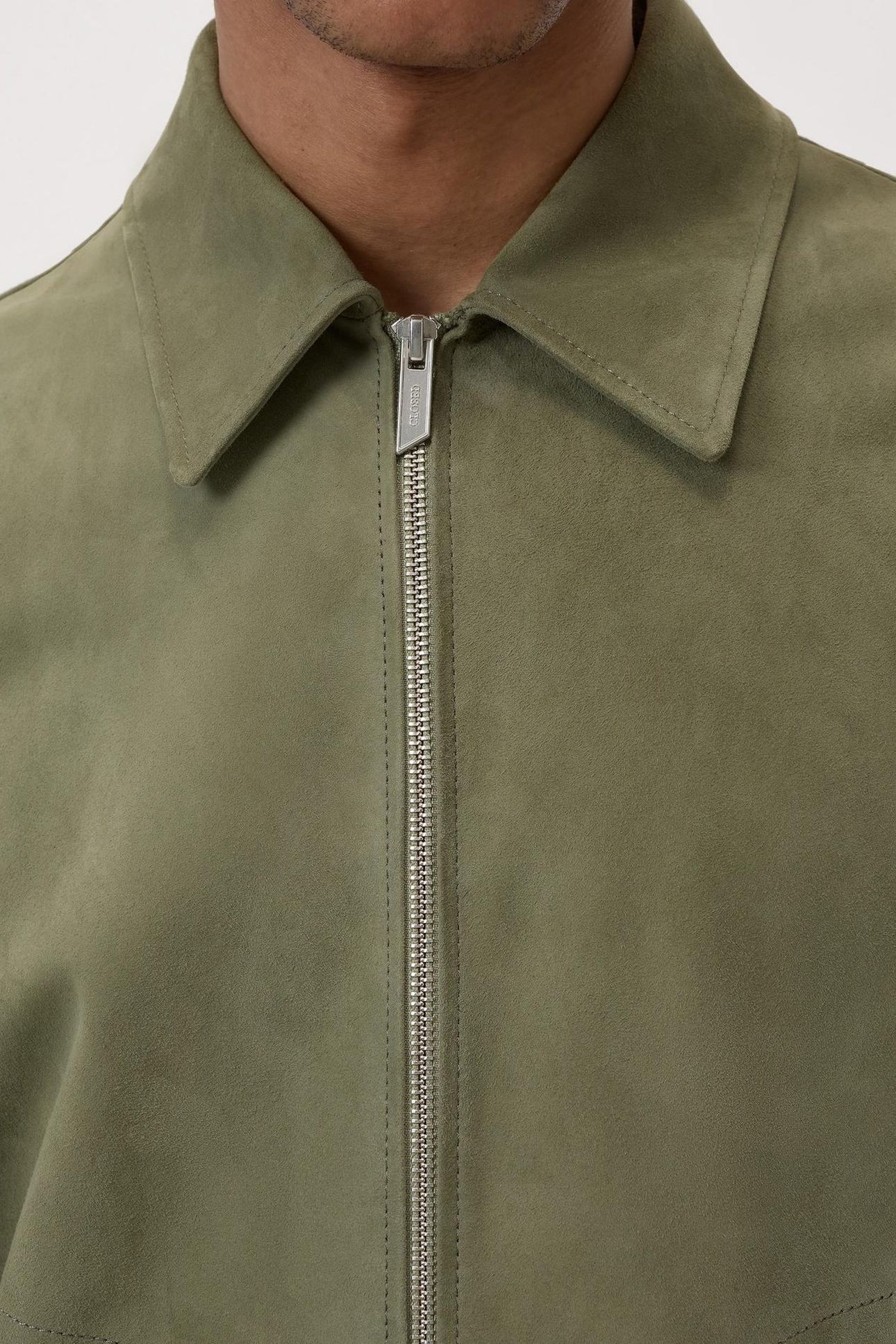 LEATHER BLOUSON CHINO GREEN 5