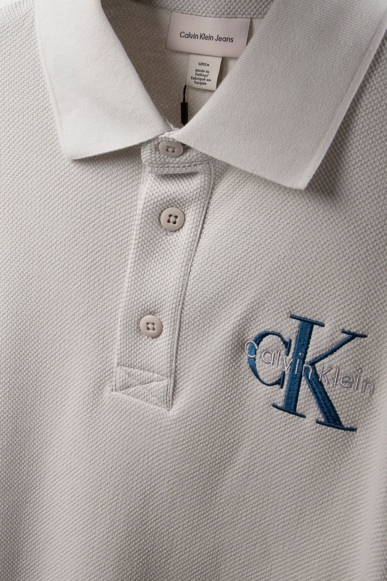 LS CHUNKY PIQUE RELAXED POLO CHALK 4