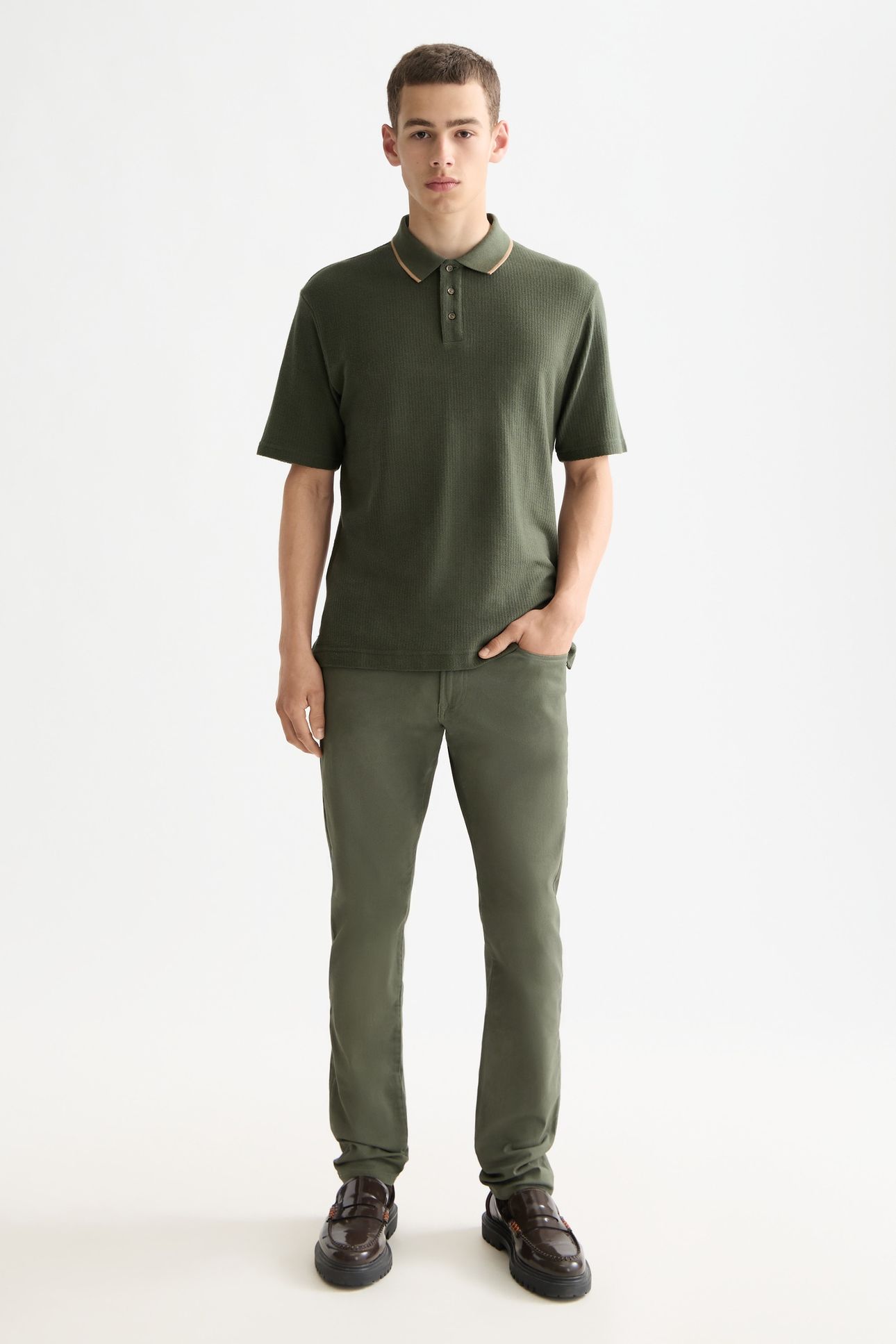 STRUCTURED RELAXED FIT POLO THYME 3