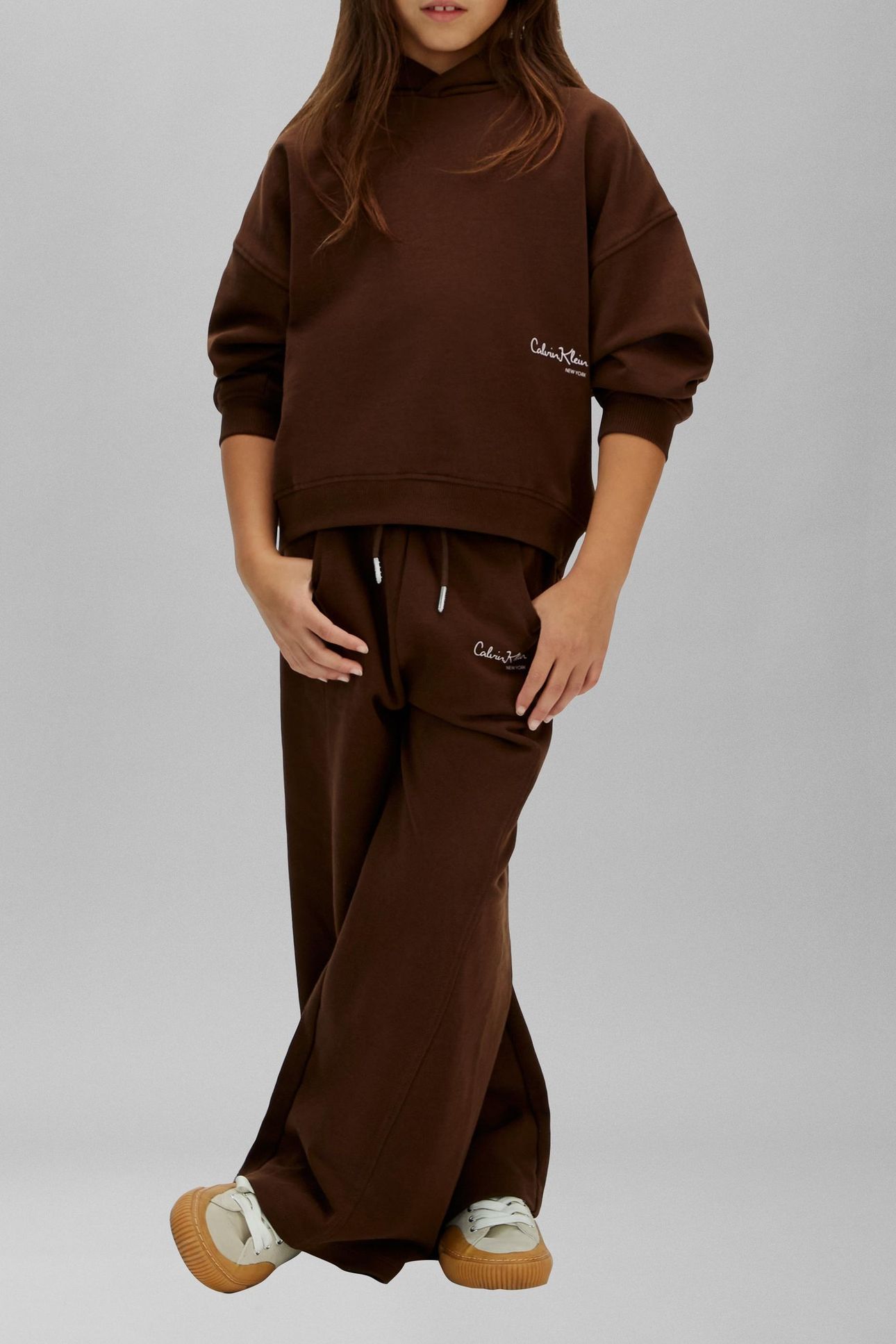 GIRLS SIGNATURE HOODIE LEGACY BROWN 2
