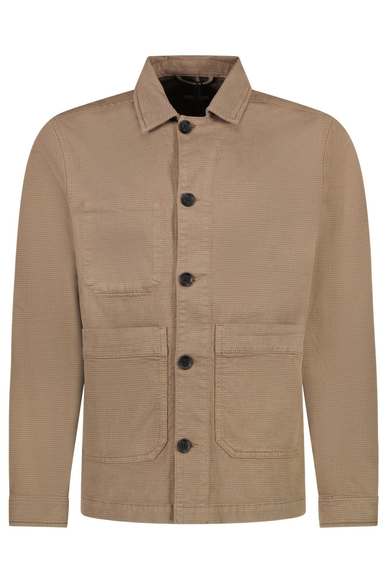 TOBIAS LS JACKET SHIRT BROWN 1