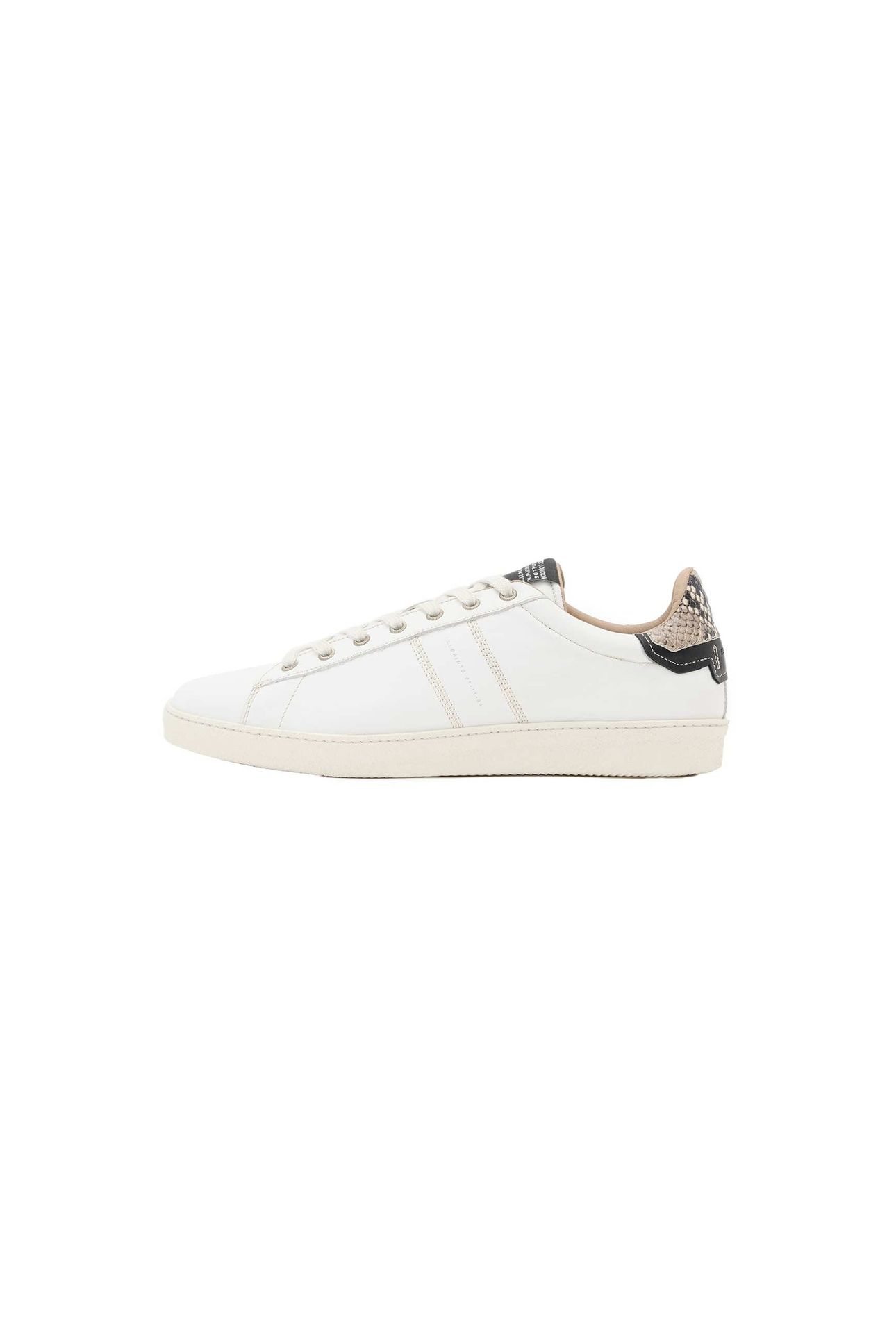 LEON LTHR LOW TOP WHITE/BLACK 1