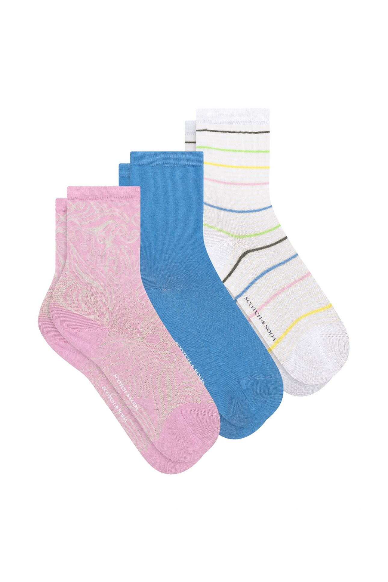 GIRL 3PK KIDS NON TERRY CREW PURPLE 2