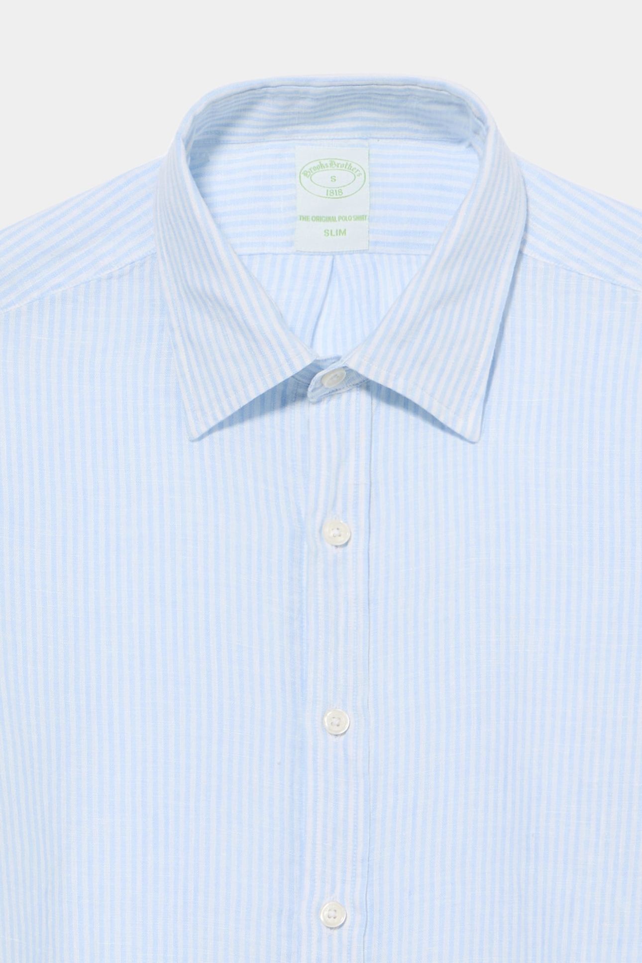 CLASSIC COLLAR SHIRT LINEN LIGHT BLUE 4