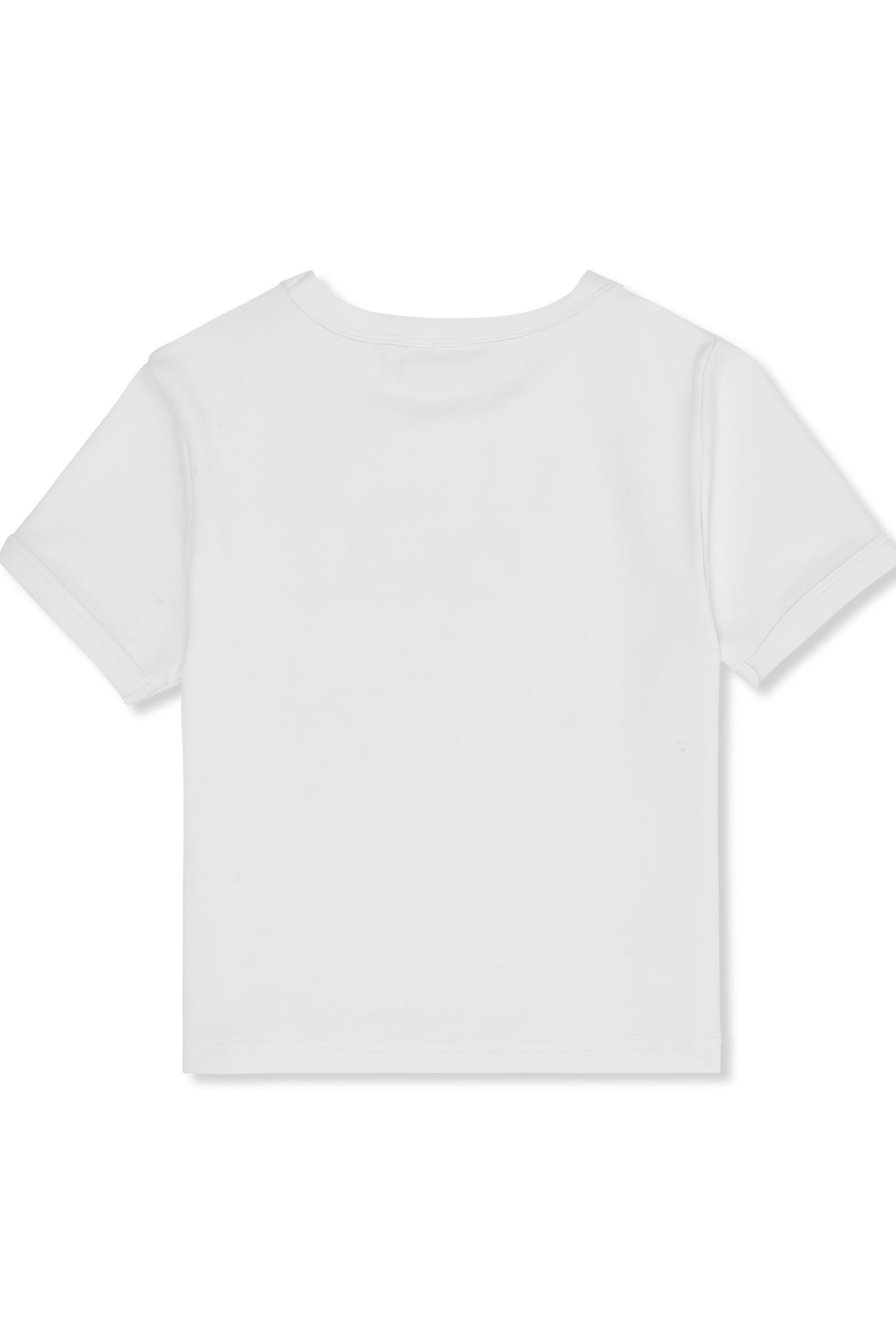 CERANOVA SLIM CROPPED LOGO T-SHIRT BRIGHT WHITE 2
