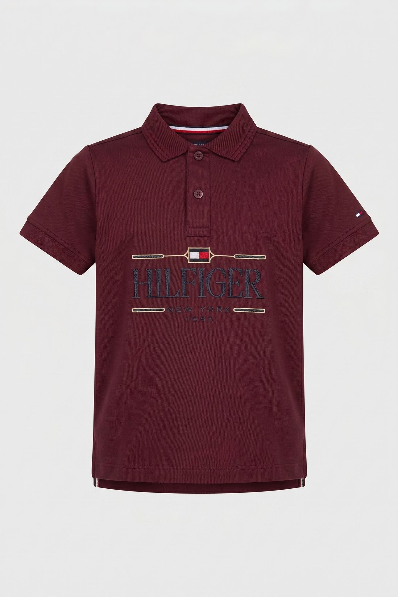 BOYS TOMMY ICONS POLO DEEP ROUGE 2